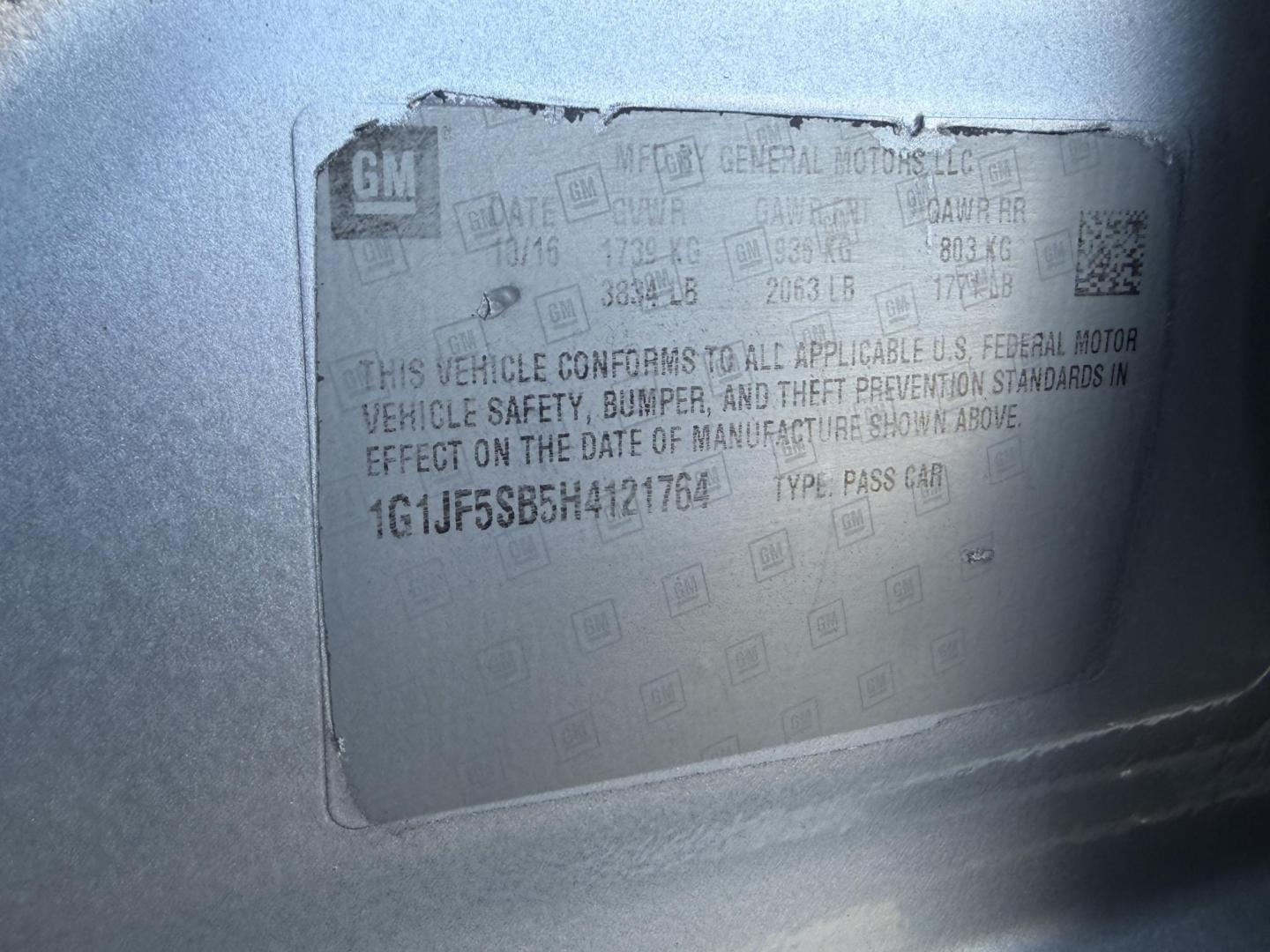 2017 SILVER /Gray Chevrolet Sonic Premier (1G1JF5SB5H4) with an 1.4L 4 Cyl. TURBO engine, Automatic transmission, located at 2990 Old Orchard Rd., Jackson, MO, 63755, 37.354214, -89.612106 - 2017 Chevrolet Sonic Premier 138xxx miles Front Wheel Drive 1.4L 4 Cyl. Automatic Leather Backup Camera Power Driver Seat Heated Seats Heated Steering Wheel Bluetooth Remote Start Cruise Power Windows/Locks/Mirrors We have financing available and we accept trades! Fill out a credit app - Photo#50