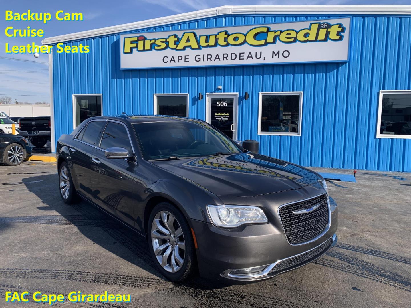 2019 GRAY /BLACK Chrysler 300 Limited (2C3CCAEG3KH) with an 3.6L V6 SOHC 24V engine, Automatic transmission, located at 506 S. Kingshighway, Cape Girardeau, MO, 63703, (573) 235-5000, 37.294991, -89.553635 - 2019 Chrysler 300 Limited RWD 94,xxx Miles Alarm System Bluetooth Cruise Control Heated Seats Leather Seats Navigation System Power Driver's Seat Power Windows Keyless Entry Push-Button Engine Start Remote Engine Start Remote Keyless Entry Steering Wheel Controls Tilt Steering Wheel - Photo#0