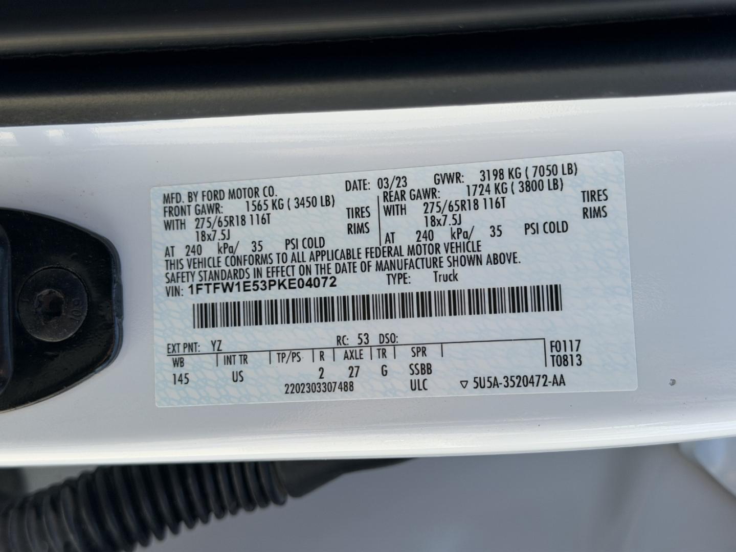 2023 WHITE /Gray Ford F-150 XLT SuperCrew 6.5-ft. Bed 4WD (1FTFW1E53PK) with an 5.0L V8 engine, 6A transmission, located at 2990 Old Orchard Rd., Jackson, MO, 63755, 37.354214, -89.612106 - 2023 Ford F-150 XLT 1-Owner 88xxx miles 4x4 5.0L V8 Automatic Navigation Backup Camera Power Driver Seat Bluetooth Cruise Power Windows/Locks/Mirrors We have financing available and we accept trades! Fill out a credit application on our website or come by today! If you have any question - Photo#46