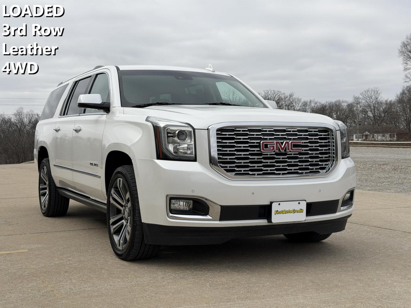 2018 WHITE /Tan GMC Yukon XL Denali 4WD (1GKS2HKJ1JR) with an 6.2L V8 engine, Automatic transmission, located at 2990 Old Orchard Rd., Jackson, MO, 63755, 37.354214, -89.612106 - 2018 GMC Yukon XL Denali 140xxx miles 4 Wheel Drive 6.2L V8 Automatic Leather 3rd Row Navigation Rear Entertainment Backup Camera Power/Heated/Cooled Seats Heated Rear Seats Heated Steering Wheel Power Running Boards Heads Up Display Bluetooth Remote Start Cruise Power Windows/Lock - Photo#0