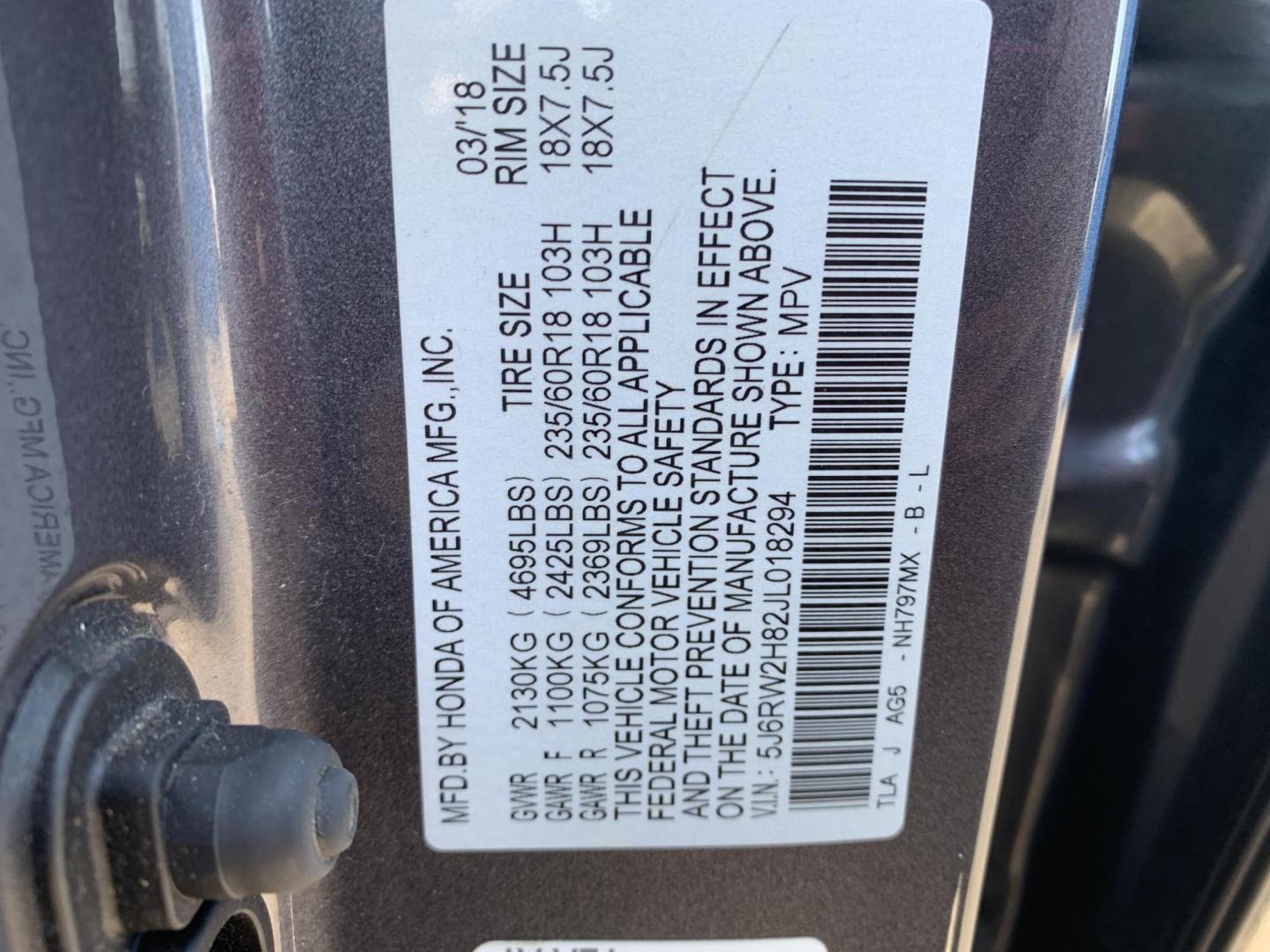 2018 GRAY /GRAY Honda CR-V EX-L AWD (5J6RW2H82JL) with an 2.4L L4 DOHC 16V engine, Automatic transmission, located at 506 S. Kingshighway, Cape Girardeau, MO, 63703, (573) 235-5000, 37.294991, -89.553635 - 2018 Honda CR-V EXL 114,xxx miles Bluetooth Cruise Control Dual Power Front Seats Folding Rear Seat Heated Seats Leather Seats Navigation System Power Driver's Seat Power Windows/Doors/Locks Proximity Sensing Keyless Entry Push-Button Engine Start Rear Window Defroster Remote Engine St - Photo#34