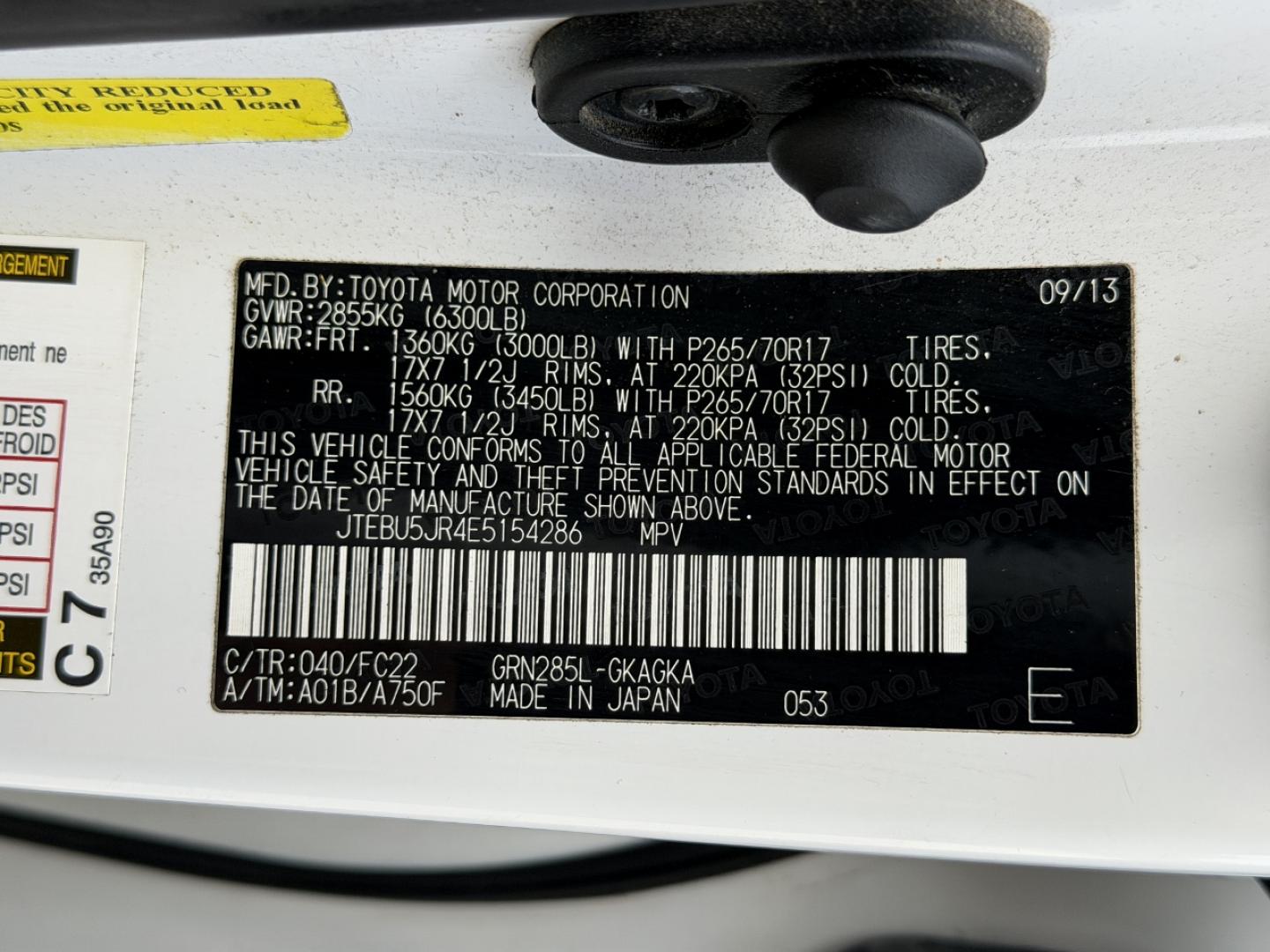 2014 WHITE /Black Toyota 4Runner SR5 4WD (JTEBU5JR4E5) with an 4.0L V6 engine, Automatic transmission, located at 2990 Old Orchard Rd., Jackson, MO, 63755, 37.354214, -89.612106 - 2014 Toyota 4Runner SR5 207xxx miles 4 Wheel Drive 4.0L V6 Automatic Backup Camera Power Driver Seat Bluetooth Cruise Power Windows/Locks/Mirrors We have financing available and we accept trades! Fill out a credit application on our website or come by today! If you have any questions, giv - Photo#44