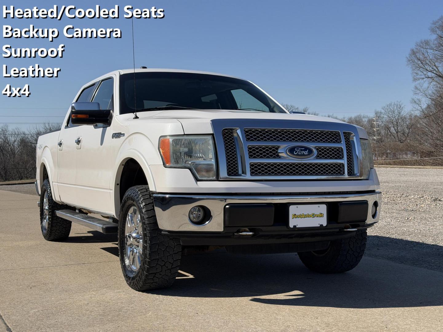 2010 WHITE /Black Ford F-150 Lariat (1FTFW1EV7AF) with an 5.4L V8 engine, Automatic transmission, located at 2990 Old Orchard Rd., Jackson, MO, 63755, 37.354214, -89.612106 - 2010 Ford F-150 Lariat 149xxx miles 4x4 5.4L V8 Automatic Power/Heated/Cooled Seats Backup Camera Sunroof Bluetooth Cruise Power Windows/Locks/Mirrors We have financing available and we accept trades! Fill out a credit application on our website or come by today! If you have any question - Photo#0