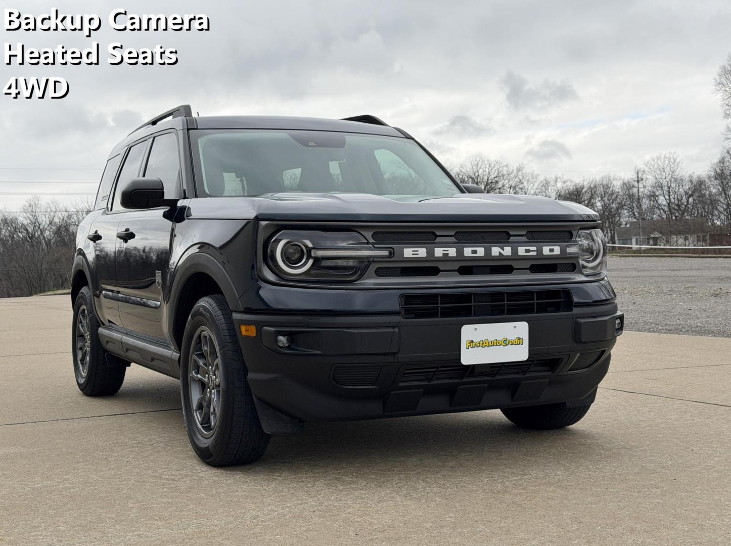 2023 NAVY /Black Ford Bronco Sport Big Bend (3FMCR9B68PR) with an 1.5L 3 Cyl. engine, Automatic transmission, located at 2990 Old Orchard Rd., Jackson, MO, 63755, 37.354214, -89.612106 - 2023 Ford Bronco Big Bend 31xxx miles 4 Wheel Drive 1.5L 3 Cyl. Automatic Backup Camera Power Driver Seat Heated Seats Bluetooth Cruise Power Windows/Locks/Mirrors We have financing available and we accept trades! Fill out a credit application on our website or come by today! If you have - Photo#0