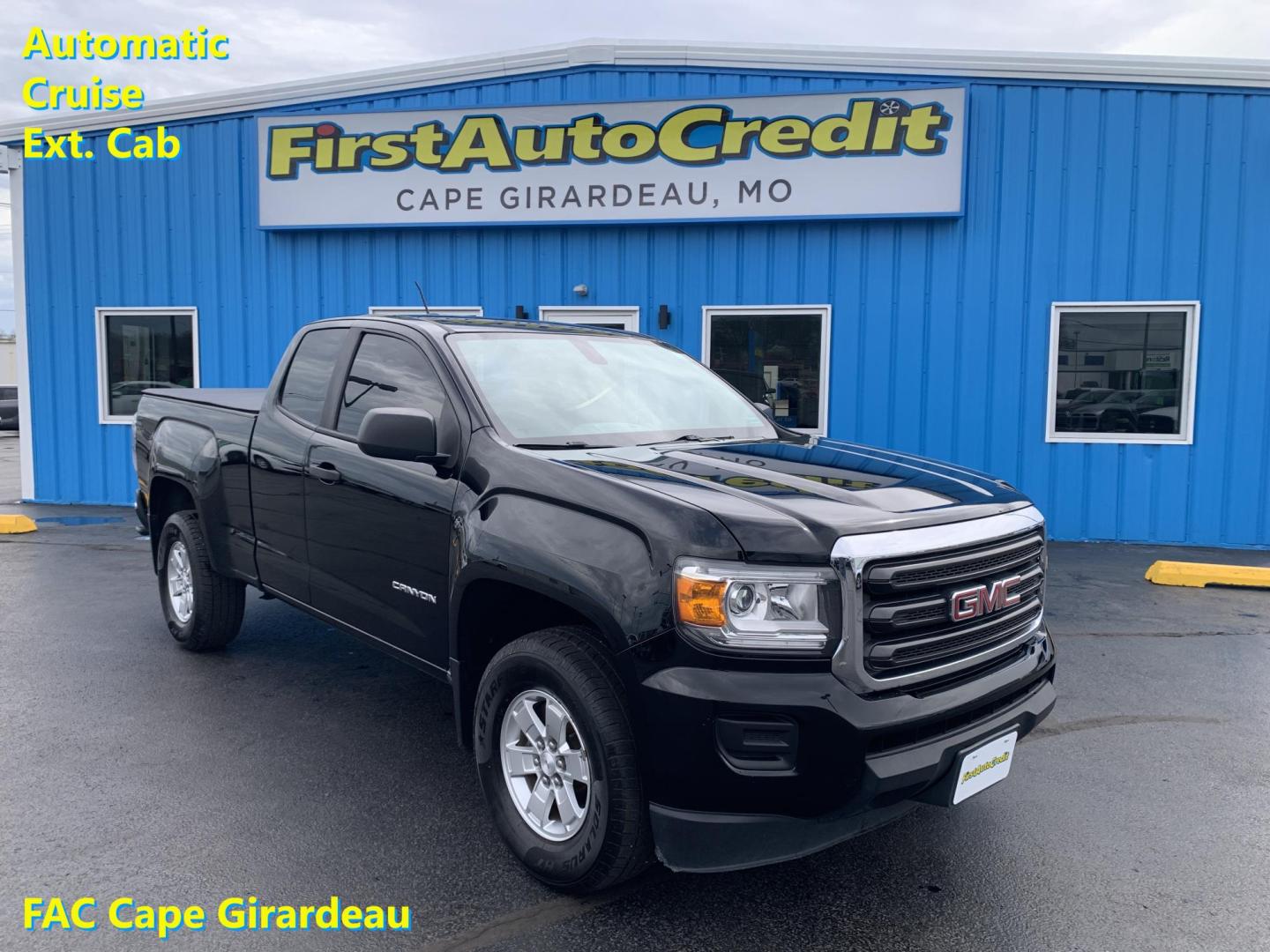 2015 BLACK /BLACK GMC Canyon Base Ext. Cab 2WD (1GTH5AEAXF1) with an 2.5L L4 DOHC 24V engine, Automatic transmission, located at 506 S. Kingshighway, Cape Girardeau, MO, 63703, (573) 235-5000, 37.294991, -89.553635 - 2015 GMC Canyon 125,xxx miles Automatic Ext. Cab Cruise Power Windows/Locks/Mirrors Keyless Entry We have financing available and we accept trades! Fill out a credit application on our website or come by today! If you have any questions, give us a call at (573) 235-5000 or visit our websit - Photo#0