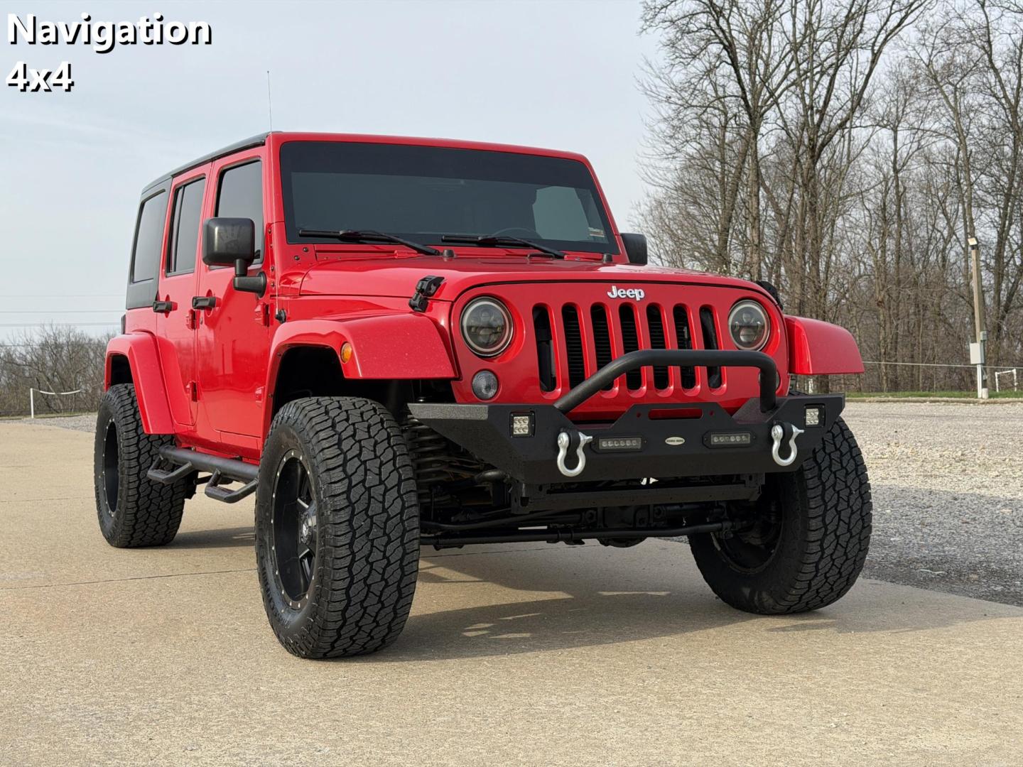 2015 RED /Black Jeep Wrangler Unlimited Sahara 4WD (1C4BJWEG9FL) with an 3.6L V6 engine, Automatic transmission, located at 2990 Old Orchard Rd., Jackson, MO, 63755, 37.354214, -89.612106 - 2015 Jeep Wrangler Unlimited Sahara 127xxx miles 4x4 3.6L V6 Automatic Navigation Bluetooth Remote Start Cruise Power Windows/Locks/Mirrors We have financing available and we accept trades! Fill out a credit application on our website or come by today! If you have any questions, give us a - Photo#0