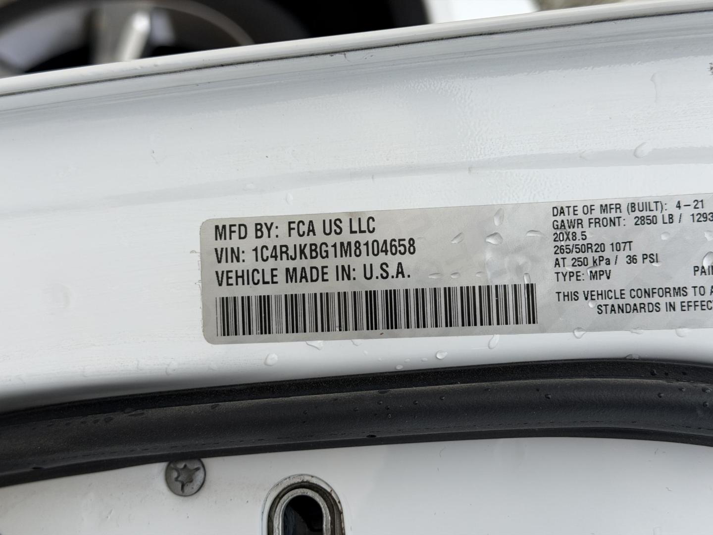 2021 WHITE /Tan Jeep Grand Cherokee Limited 4WD (1C4RJKBG1M8) with an 3.6L V6 engine, Automatic transmission, located at 2990 Old Orchard Rd., Jackson, MO, 63755, 37.354214, -89.612106 - 2021 Jeep Grand Cherokee L Limited 59xxx miles 4 Wheel Drive 3.6L V6 Automatic Leather 3rd Row Navigation Power/Heated/Cooled Seats Heated Rear Seats Heated Steering Wheel Backup Camera Sunroof Bluetooth Remote Start Cruise Power Windows/Locks/Mirrors We have financing available and - Photo#51