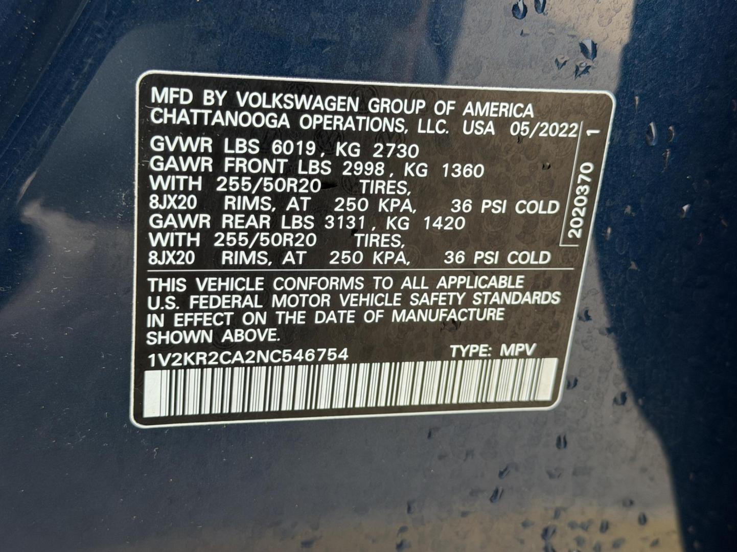 2022 BLUE /Black Volkswagen Atlas V6 SE w/Technology 4MOTION (1V2KR2CA2NC) with an 3.6L V6 engine, Automatic transmission, located at 2990 Old Orchard Rd., Jackson, MO, 63755, 37.354214, -89.612106 - 2022 Volkswagen Atlas SE 85xxx miles All Wheel Drive 3.6L V6 Automatic Leather 3rd Row Backup Camera Power Driver Seat Heated Seats Sunroof Bluetooth Remote Start Cruise Power Windows/Locks/Mirrors We have financing available and we accept trades! Fill out a credit application on our - Photo#46