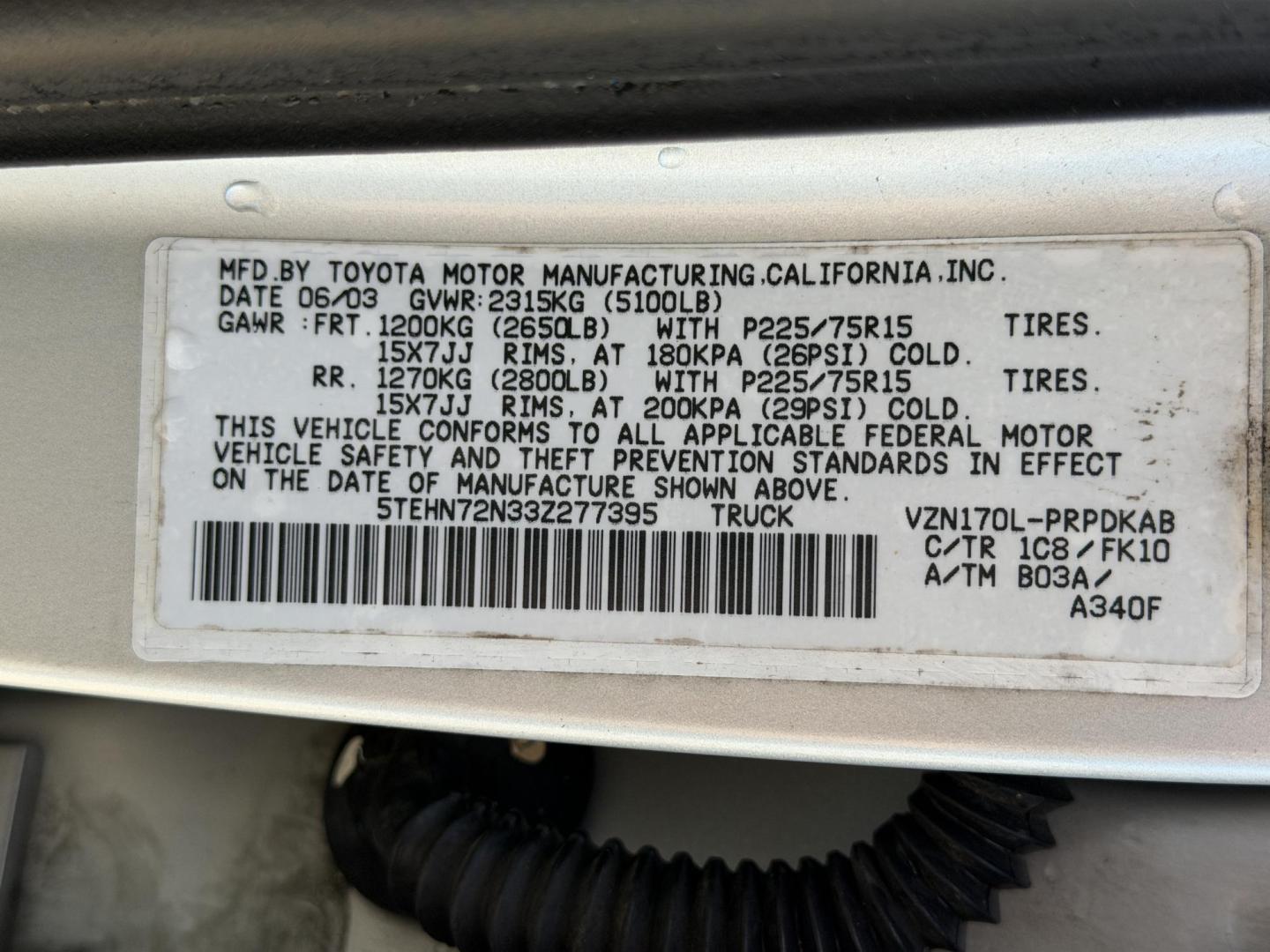 2003 SILVER /Gray Toyota Tacoma SR5 Double Cab V6 4WD (5TEHN72N33Z) with an 3.4L V6 engine, Automatic transmission, located at 2990 Old Orchard Rd., Jackson, MO, 63755, 37.354214, -89.612106 - 2003 Toyota Tacoma SR5 315xxx miles 4x4 3.4L V6 Automatic Cruise Power Windows/Locks/Mirrors We have financing available and we accept trades! Fill out a credit application on our website or come by today! If you have any questions, give us a call at (573) 204-7777 or visit our website at fi - Photo#44