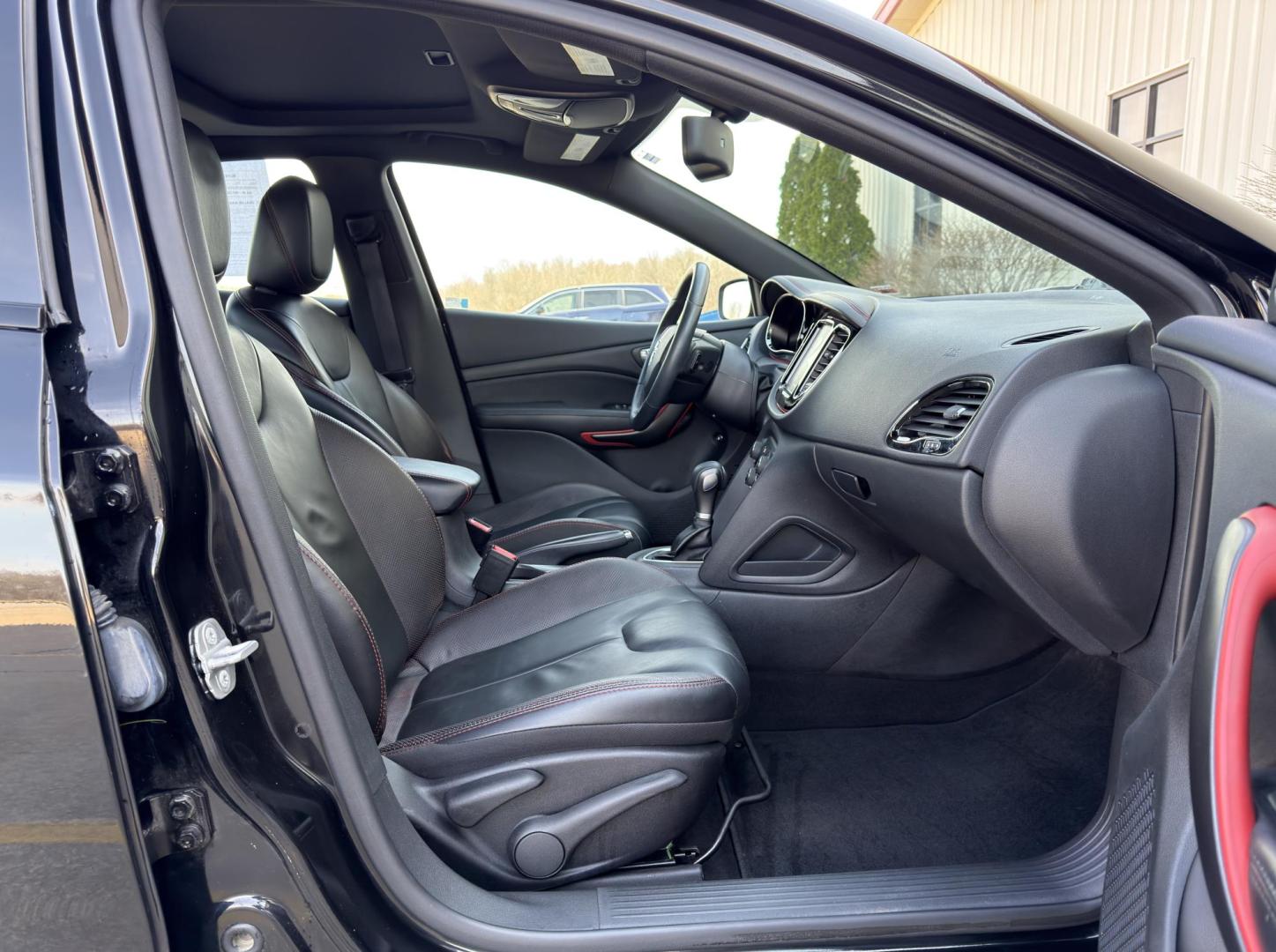 2014 BLACK /Black Dodge Dart GT (1C3CDFEBXED) with an 2.4L 4 Cyl. engine, Automatic transmission, located at 2990 Old Orchard Rd., Jackson, MO, 63755, 37.354214, -89.612106 - 2014 Dodge Dart GT 1-Owner 41xxx miles Front Wheel Drive 2.4L 4 Cyl. Automatic Leather Backup Camera Power Driver Seat Heated Seats Heated Steering Wheel Sunroof Bluetooth Remote Start Cruise Power Windows/Locks/Mirrors We have financing available and we accept trades! Fill out a cre - Photo#16