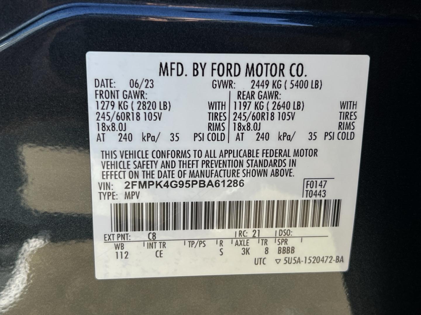 2023 BLUE /Black Cloth FORD EDGE SE (2FMPK4G95PB) with an 2.0L 4 Cyl. engine, Automatic transmission, located at 2990 Old Orchard Rd., Jackson, MO, 63755, 37.354214, -89.612106 - 2023 Ford Edge SE 1-Owner 109xxx miles All Wheel Drive 2.0L 4 Cyl. Automatic Backup Camera Bluetooth Cruise Power Windows/Locks/Mirrors We have financing available and we accept trades! Fill out a credit application on our website or come by today! If you have any questions, give us a cal - Photo#41
