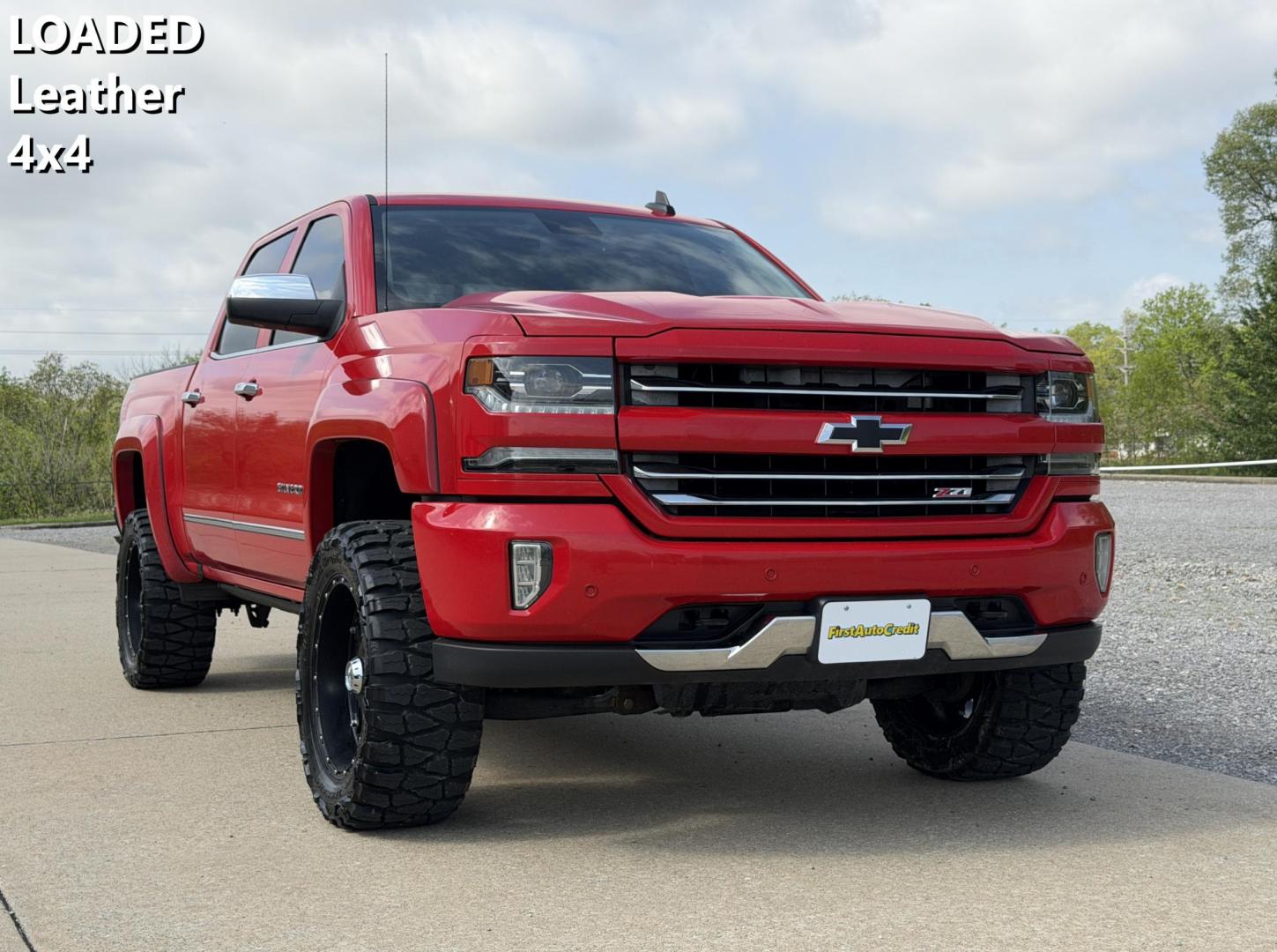 2016 RED /Tan Chevrolet Silverado 1500 LTZ Crew Cab 4WD (3GCUKSECXGG) with an 5.3L V8 engine, Automatic transmission, located at 2990 Old Orchard Rd., Jackson, MO, 63755, 37.354214, -89.612106 - 2016 Chevrolet Silverado 1500 LTZ 127xxx miles 4x4 5.3L V8 Automatic Leather Navigation Power/Heated/Cooled Seats Heated Steering Wheel Backup Camera Sunroof Bluetooth Remote Start Power Running Boards Cruise Power Windows/Locks/Mirrors We have financing available and we accept trade - Photo#0