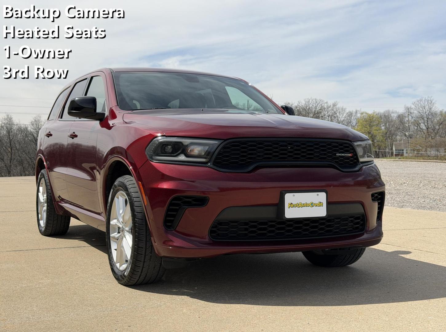 2023 MAROON /Black Dodge Durango GT AWD (1C4RDJDG3PC) with an 3.6L V6 engine, Automatic transmission, located at 2990 Old Orchard Rd., Jackson, MO, 63755, 37.354214, -89.612106 - 2023 Dodge Durango GT 1-Owner 108xxx miles All Wheel Drive 3.6L V6 Automatic 3rd Row Backup Camera Power Driver Seat Heated Seats Heated Steering Wheel Bluetooth Remote Start Cruise Power Windows/Locks/Mirrors We have financing available and we accept trades! Fill out a credit applica - Photo#0