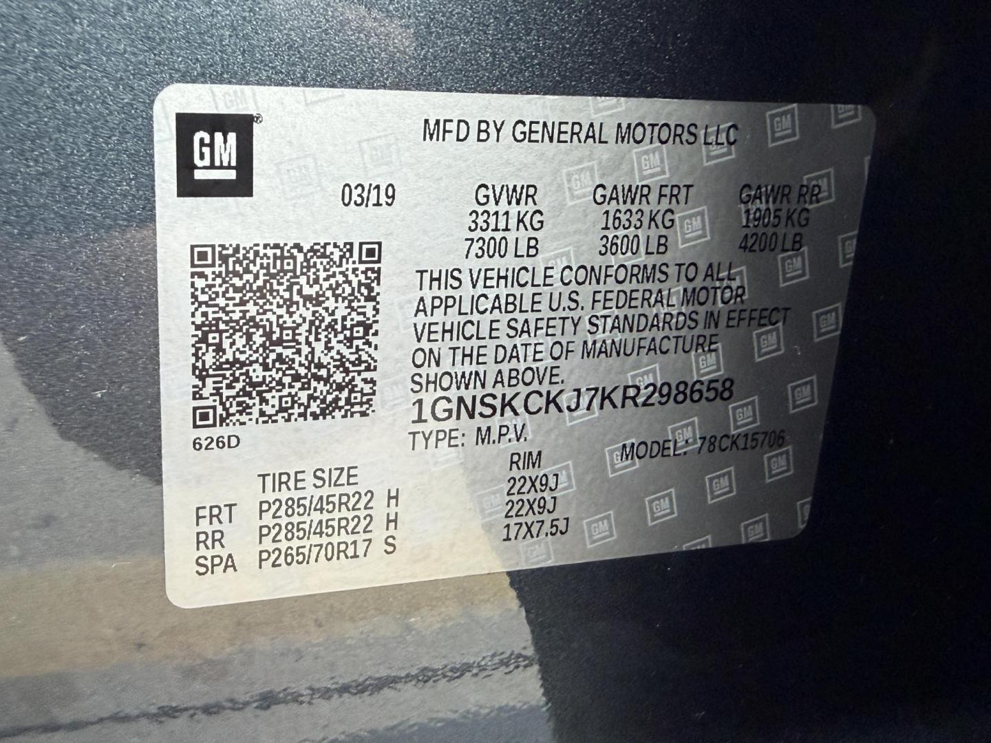 2019 GRAY /Brown Chevrolet Tahoe Premier 4WD (1GNSKCKJ7KR) with an 6.2L V8 engine, Automatic transmission, located at 2990 Old Orchard Rd., Jackson, MO, 63755, 37.354214, -89.612106 - 2019 Chevrolet Tahoe 1500 Premier 148xxx miles 4 Wheel Drive 6.2L V8 Automatic Leather 3rd Row Rear Entertainment Navigation Power/Heated/Cooled Seats Heated Rear Seats Heated Steering Wheel Backup Camera Power Running Boards Sunroof Bluetooth Heads Up Display Remote Start Cruise - Photo#64