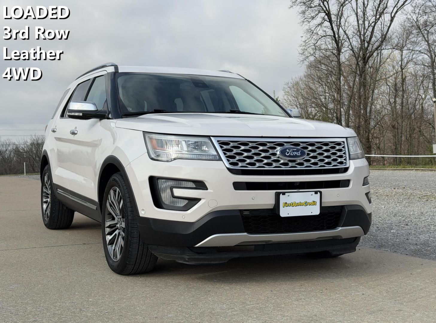 2017 WHITE /Tan Ford Explorer Platinum 4WD (1FM5K8HT1HG) with an 3.5L V6 engine, Automatic transmission, located at 2990 Old Orchard Rd., Jackson, MO, 63755, 37.354214, -89.612106 - 2017 Ford Explorer Platinum 133xxx miles 4 Wheel Drive 3.5L V6 Automatic Leather 3rd Row Navigation Backup Camera Power/Heated/Cooled Seats Heated Rear Seats Sunroof Bluetooth Remote Start Cruise Power Windows/Locks/Mirrors We have financing available and we accept trades! Fill out a - Photo#0