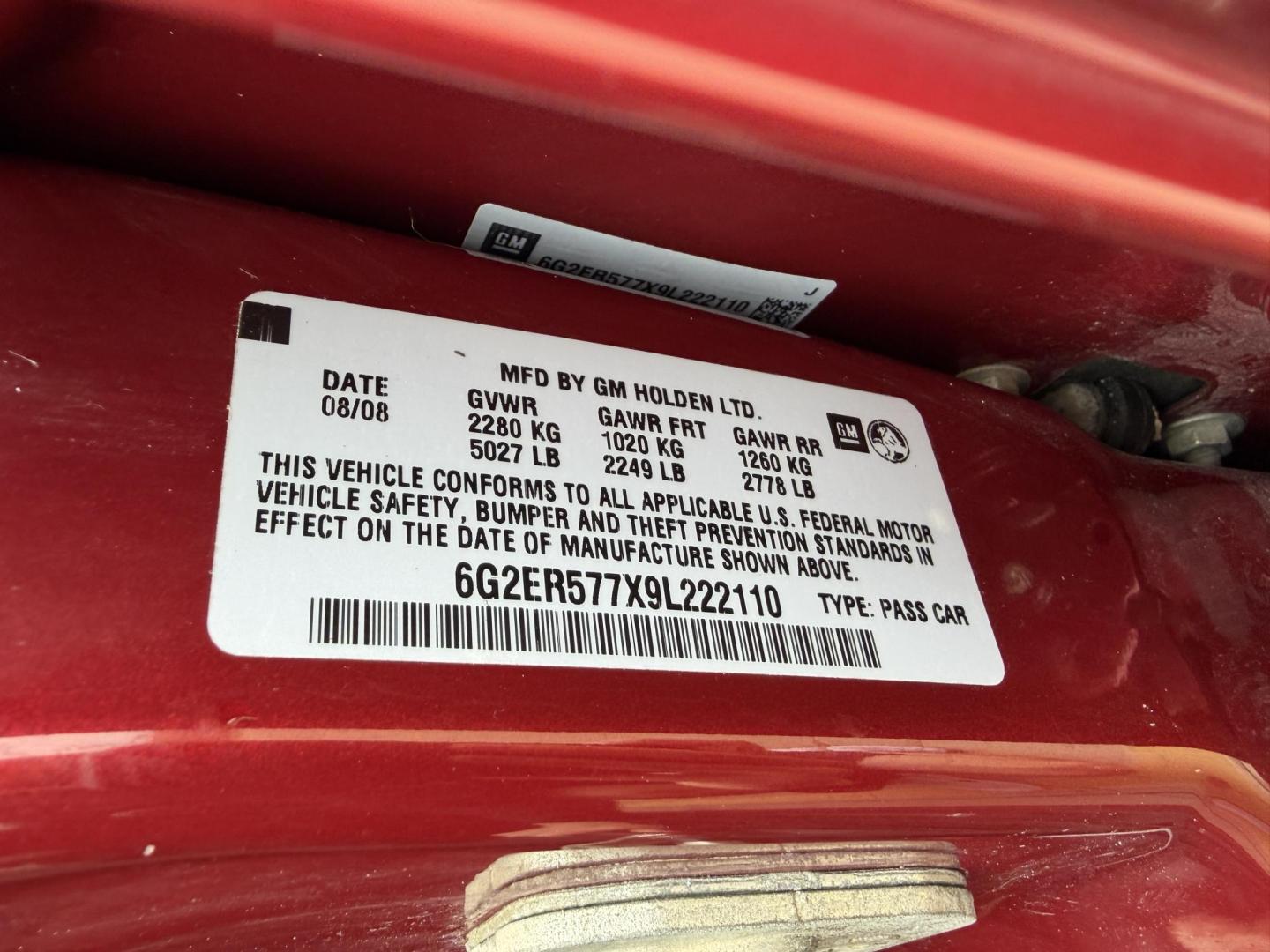 2009 MAROON /Black Pontiac G8 Base (6G2ER577X9L) with an 3.6L V6 engine, Automatic transmission, located at 2990 Old Orchard Rd., Jackson, MO, 63755, 37.354214, -89.612106 - 2009 Pontiac G8 82xxx miles Rear Wheel Drive 3.6L V6 Automatic Leather Power/Heated Seats Sunroof Remote Start Cruise Power Windows/Locks/Mirrors We have financing available and we accept trades! Fill out a credit application on our website or come by today! If you have any questions, gi - Photo#41