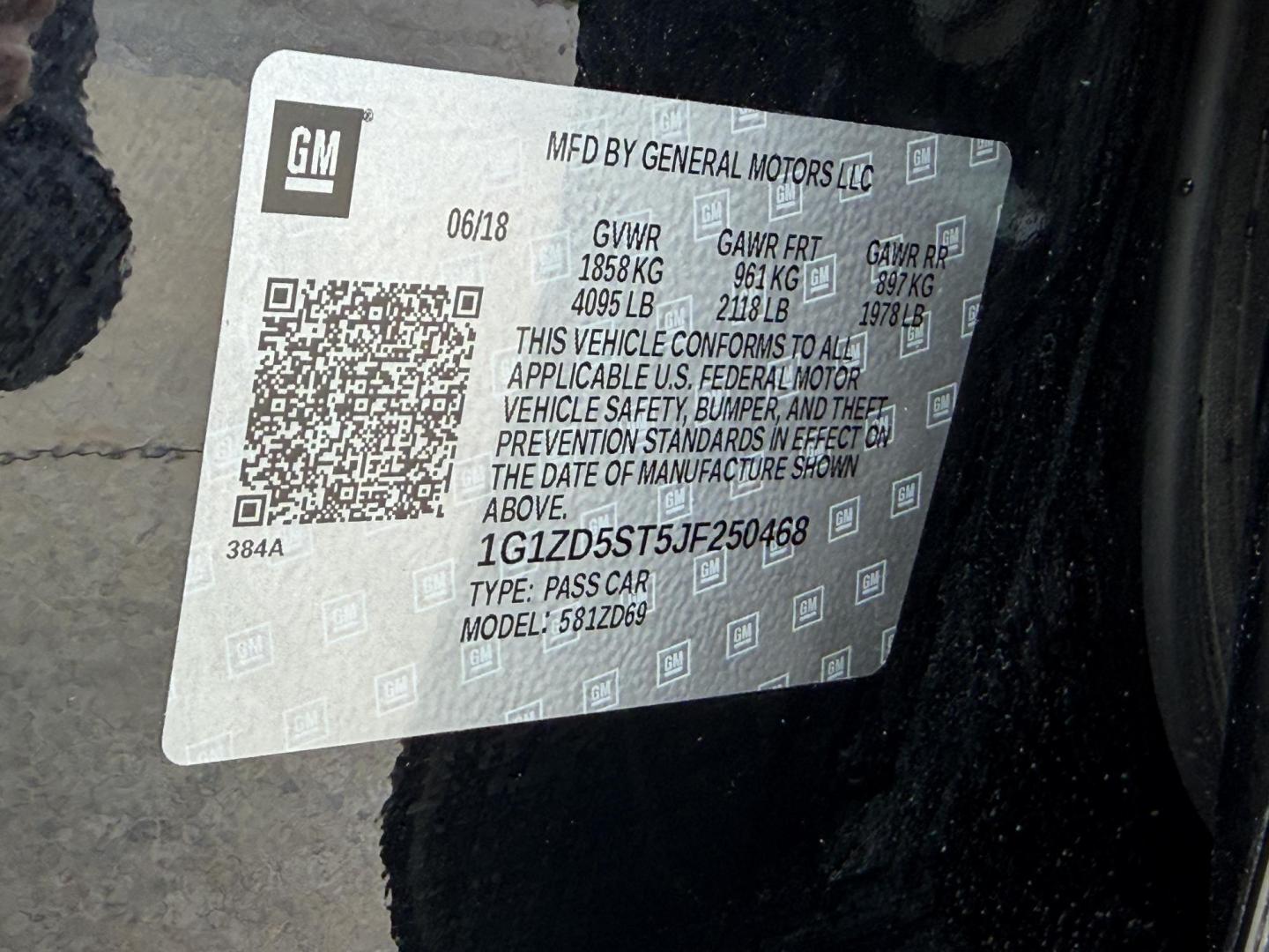 2018 BLACK /Gray Chevrolet Malibu LT (1G1ZD5ST5JF) with an 1.5L 4 Cyl. engine, Automatic transmission, located at 2990 Old Orchard Rd., Jackson, MO, 63755, 37.354214, -89.612106 - 2018 Chevrolet Malibu LT 1-Owner 42xxx miles Front Wheel Drive 1.5L 4 Cyl. Automatic Leather Backup Camera Power/Heated Seats Bluetooth Remote Start Cruise Power Windows/Locks/Mirrors We have financing available and we accept trades! Fill out a credit application on our website or come - Photo#6