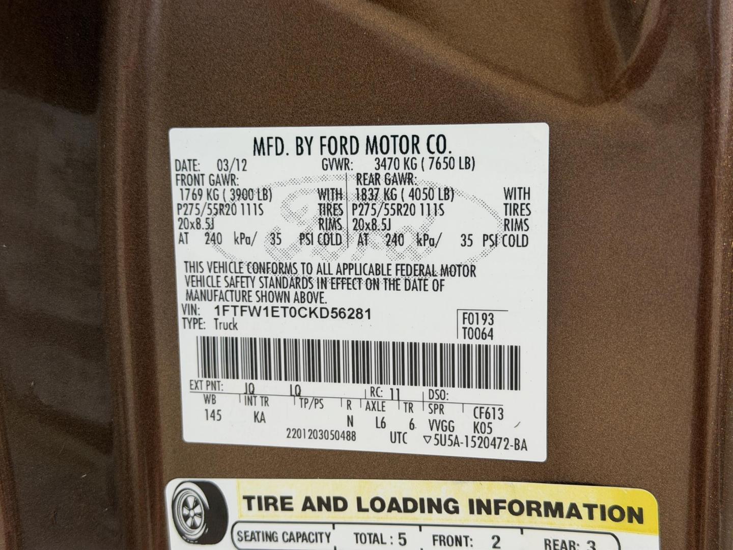 2012 Bronze /Brown Ford F-150 King Ranch SuperCrew 5.5-ft. Bed 4WD (1FTFW1ET0CK) with an 3.5L V6 TURBO engine, Automatic transmission, located at 2990 Old Orchard Rd., Jackson, MO, 63755, 37.354214, -89.612106 - 2012 Ford F-150 King Ranch 156xxx miles 4x4 3.5L V6 Automatic Leather Navigation Power/Heated Cooled Seats Backup Camera Sunroof Bluetooth Remote Start Cruise Power Windows/Locks/Mirrors We have financing available and we accept trades! Fill out a credit application on our website or c - Photo#52