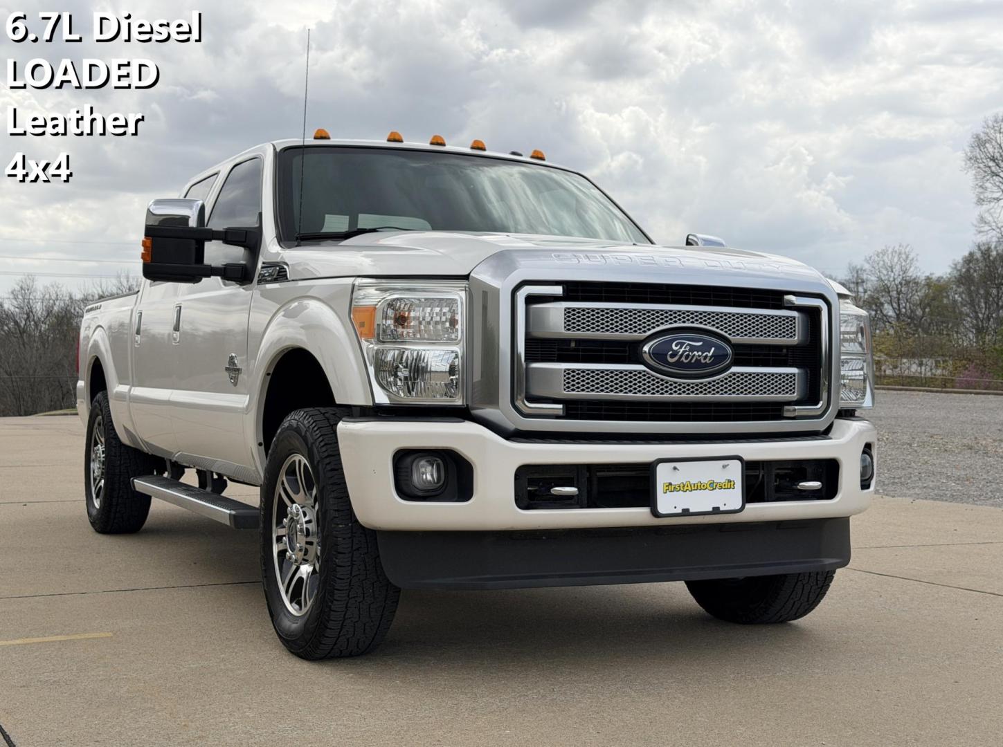 2016 WHITE /Tan Ford F-250 SD Lariat Crew Cab 4WD (1FT7W2BT3GE) with an 6.7L V8 DIESEL engine, Automatic transmission, located at 2990 Old Orchard Rd., Jackson, MO, 63755, 37.354214, -89.612106 - 2016 Ford F-250 Super Duty Lariat 120xxx miles 4x4 6.7L V8 Diesel Automatic Leather Navigation Power/Heated/Cooled Seats Heated Steering Wheel Backup Camera Sunroof Bluetooth Remote Start Cruise Power Windows/Locks/Mirrors We have financing available and we accept trades! Fill out a c - Photo#0