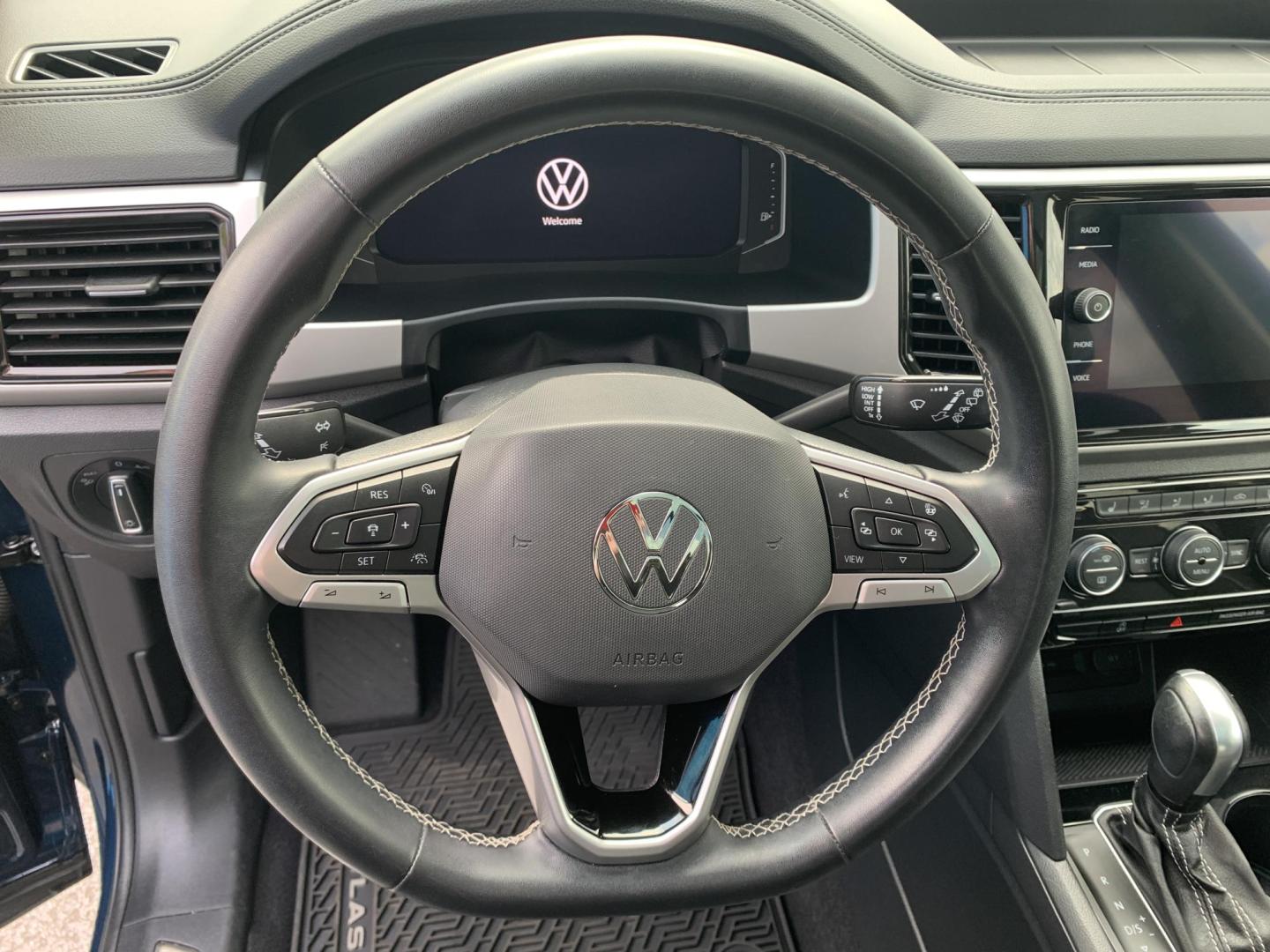 2021 BLUE /BLACK Volkswagen Atlas V6 SEL 4MOTION (1V2BR2CAXMC) with an 3.6L V6 DOHC 24V engine, Automatic transmission, located at 506 S. Kingshighway, Cape Girardeau, MO, 63703, (573) 235-5000, 37.294991, -89.553635 - 2021 Volkswagen Atlas V6 SEL 4MOTION 48,xxx miles One Owner! AWD Heated Seats Bluetooth Adaptive Cruise Backup Camera 3rd. Row Sunroof We have financing available and we accept trades! Fill out a credit application on our website or come by today! If you have any questions, give us a ca - Photo#26
