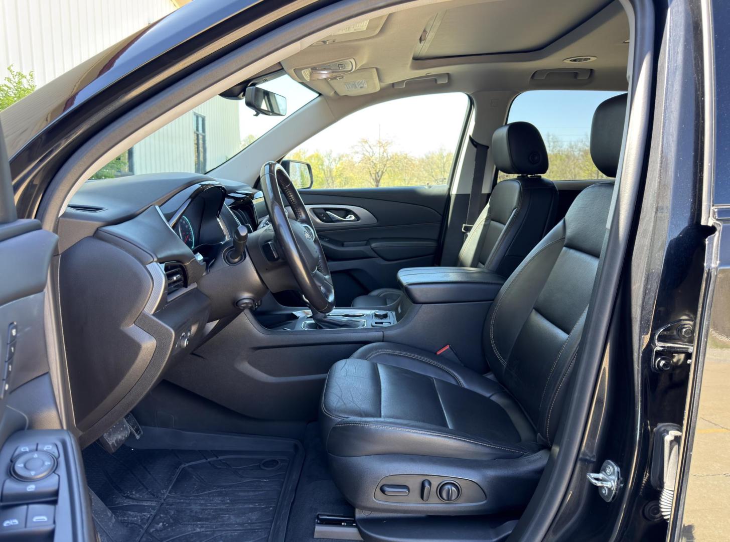 2021 BLACK /Black Chevrolet Traverse Premier AWD (1GNEVKKW2MJ) with an 3.6L V6 engine, Automatic transmission, located at 2990 Old Orchard Rd., Jackson, MO, 63755, 37.354214, -89.612106 - 2021 Chevrolet Traverse Premier 1-Owner 102xxx miles All Wheel Drive 3.6L V6 Automatic Leather 3rd Row Navigation Backup Camera Power/Heated/Cooled Seats Heated Rear Seats Heated Steering Wheel Sunroof Bluetooth Remote Start Cruise Power Windows/Locks/Mirrors We have financing avai - Photo#17