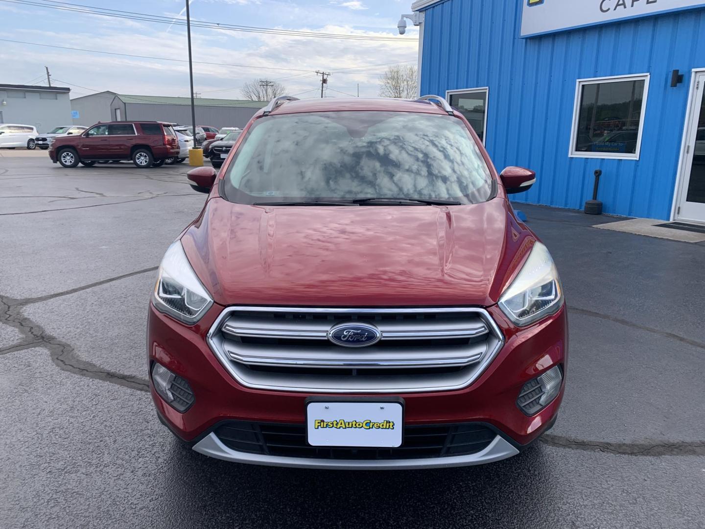 2017 MAROON /TAN Ford Escape Titanium FWD (1FMCU0J92HU) with an 2.0L L4 DOHC 16V engine, Automatic transmission, located at 506 S. Kingshighway, Cape Girardeau, MO, 63703, (573) 235-5000, 37.294991, -89.553635 - 2017 Ford Escape Titanium 93,xxx miles Leather Seats Heated Seats Backup Camera Bluetooth Cruise Power Windows/Locks/Mirrors We have financing available and we accept trades! Fill out a credit application on our website or come by today! If you have any questions, give us a call at (573 - Photo#1