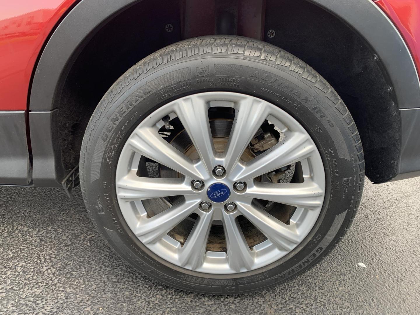 2017 MAROON /TAN Ford Escape Titanium FWD (1FMCU0J92HU) with an 2.0L L4 DOHC 16V engine, Automatic transmission, located at 506 S. Kingshighway, Cape Girardeau, MO, 63703, (573) 235-5000, 37.294991, -89.553635 - 2017 Ford Escape Titanium 93,xxx miles Leather Seats Heated Seats Backup Camera Bluetooth Cruise Power Windows/Locks/Mirrors We have financing available and we accept trades! Fill out a credit application on our website or come by today! If you have any questions, give us a call at (573 - Photo#31