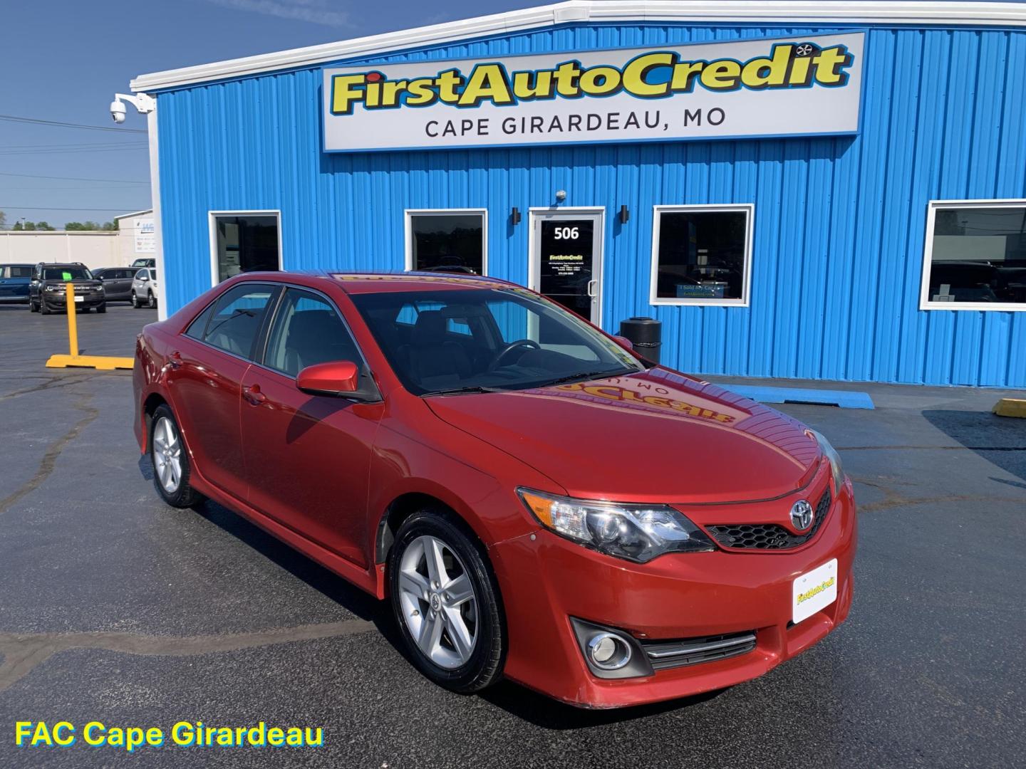 2012 RED /BLACK Toyota Camry SE (4T1BF1FK9CU) with an 2.5L L4 DOHC 16V engine, Automatic transmission, located at 506 S. Kingshighway, Cape Girardeau, MO, 63703, (573) 235-5000, 37.294991, -89.553635 - 2012 Toyota Camry SE 151,xxx miles Cruise Bluetooth USB Power Windows/Locks/Mirrors We have financing available and we accept trades! Fill out a credit application on our website or come by today! If you have any questions, give us a call at (573) 235-5000 or visit our website at firstautoc - Photo#0