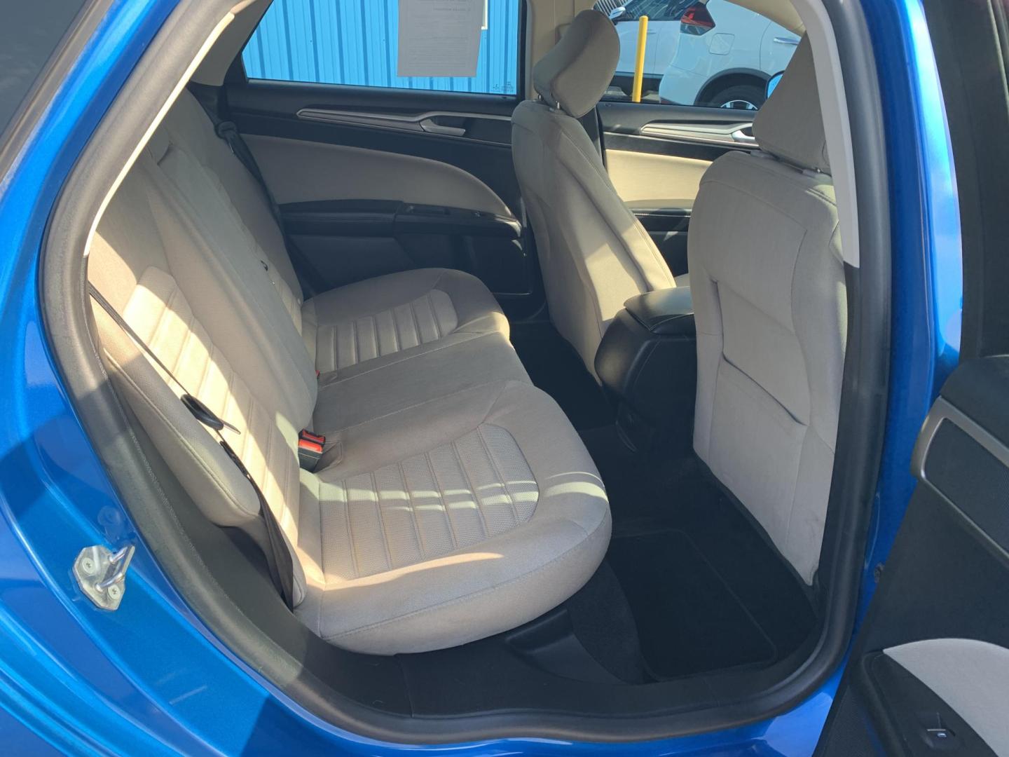 2020 BLUE /TAN Ford Fusion S (3FA6P0G74LR) with an 2.5L L4 DOHC 16V engine, Automatic transmission, located at 506 S. Kingshighway, Cape Girardeau, MO, 63703, (573) 235-5000, 37.294991, -89.553635 - 2020 Ford Fusion S 112,xxx miles 12V Power Outlet Alarm System Bluetooth Wireless Technology Cloth Seats Cruise Control Folding Rear Seat Hands Free Phone Power Windows/Locks/Mirrors Push-Button Engine Start Rear Window Defroster Remote Control Liftgate/Trunk Release Remote Keyless Entr - Photo#13