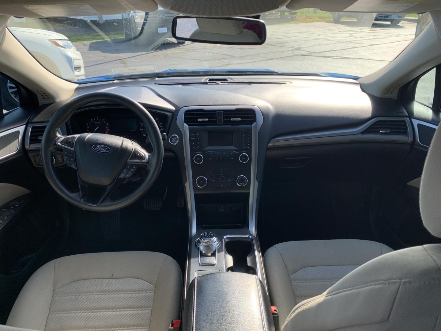 2020 BLUE /TAN Ford Fusion S (3FA6P0G74LR) with an 2.5L L4 DOHC 16V engine, Automatic transmission, located at 506 S. Kingshighway, Cape Girardeau, MO, 63703, (573) 235-5000, 37.294991, -89.553635 - 2020 Ford Fusion S 112,xxx miles 12V Power Outlet Alarm System Bluetooth Wireless Technology Cloth Seats Cruise Control Folding Rear Seat Hands Free Phone Power Windows/Locks/Mirrors Push-Button Engine Start Rear Window Defroster Remote Control Liftgate/Trunk Release Remote Keyless Entr - Photo#18