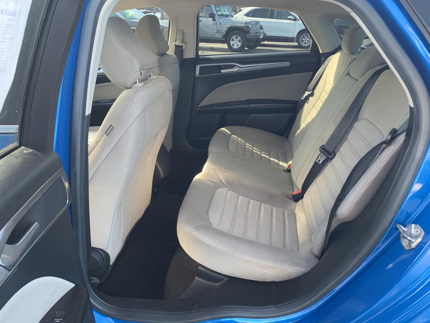 2020 BLUE /TAN Ford Fusion S (3FA6P0G74LR) with an 2.5L L4 DOHC 16V engine, Automatic transmission, located at 506 S. Kingshighway, Cape Girardeau, MO, 63703, (573) 235-5000, 37.294991, -89.553635 - 2020 Ford Fusion S 112,xxx miles 12V Power Outlet Alarm System Bluetooth Wireless Technology Cloth Seats Cruise Control Folding Rear Seat Hands Free Phone Power Windows/Locks/Mirrors Push-Button Engine Start Rear Window Defroster Remote Control Liftgate/Trunk Release Remote Keyless Entr - Photo#15