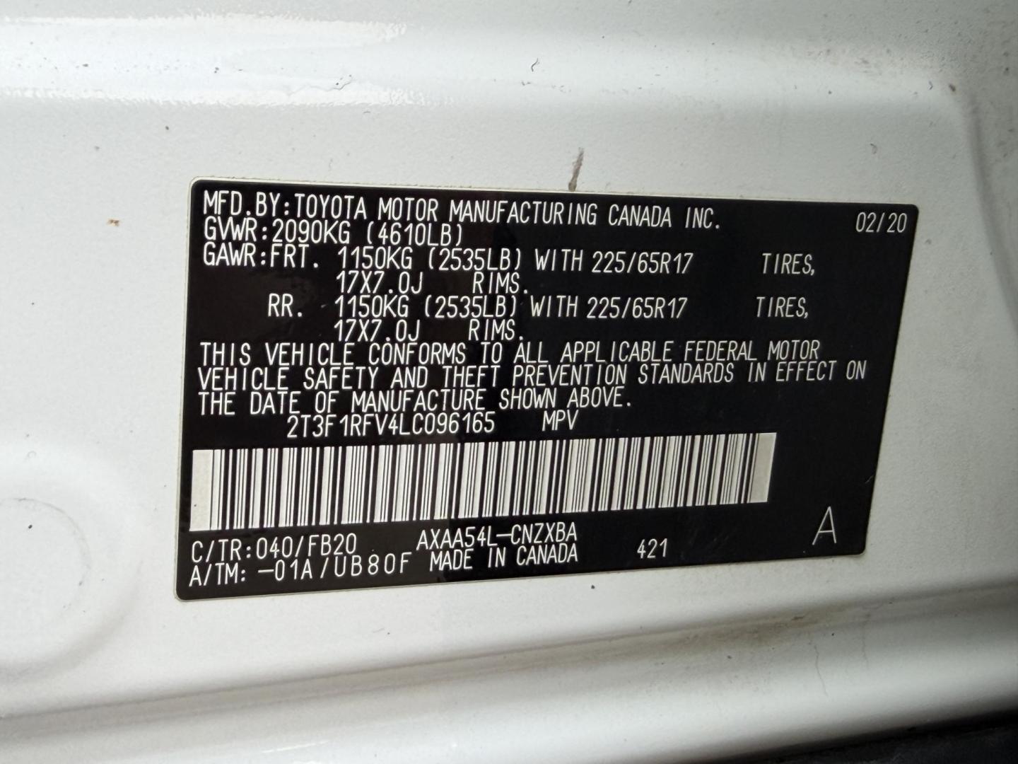 2020 WHITE /Black Toyota RAV4 LE AWD (2T3F1RFV4LC) with an 2.5L 4 Cyl. engine, Automatic transmission, located at 2990 Old Orchard Rd., Jackson, MO, 63755, 37.354214, -89.612106 - 2020 Toyota RAV4 LE 127xxx miles All Wheel Drive 2.5L 4 Cyl. Automatic Backup Camera Bluetooth Cruise Power Windows/Locks/Mirrors We have financing available and we accept trades! Fill out a credit application on our website or come by today! If you have any questions, give us a call at (5 - Photo#38