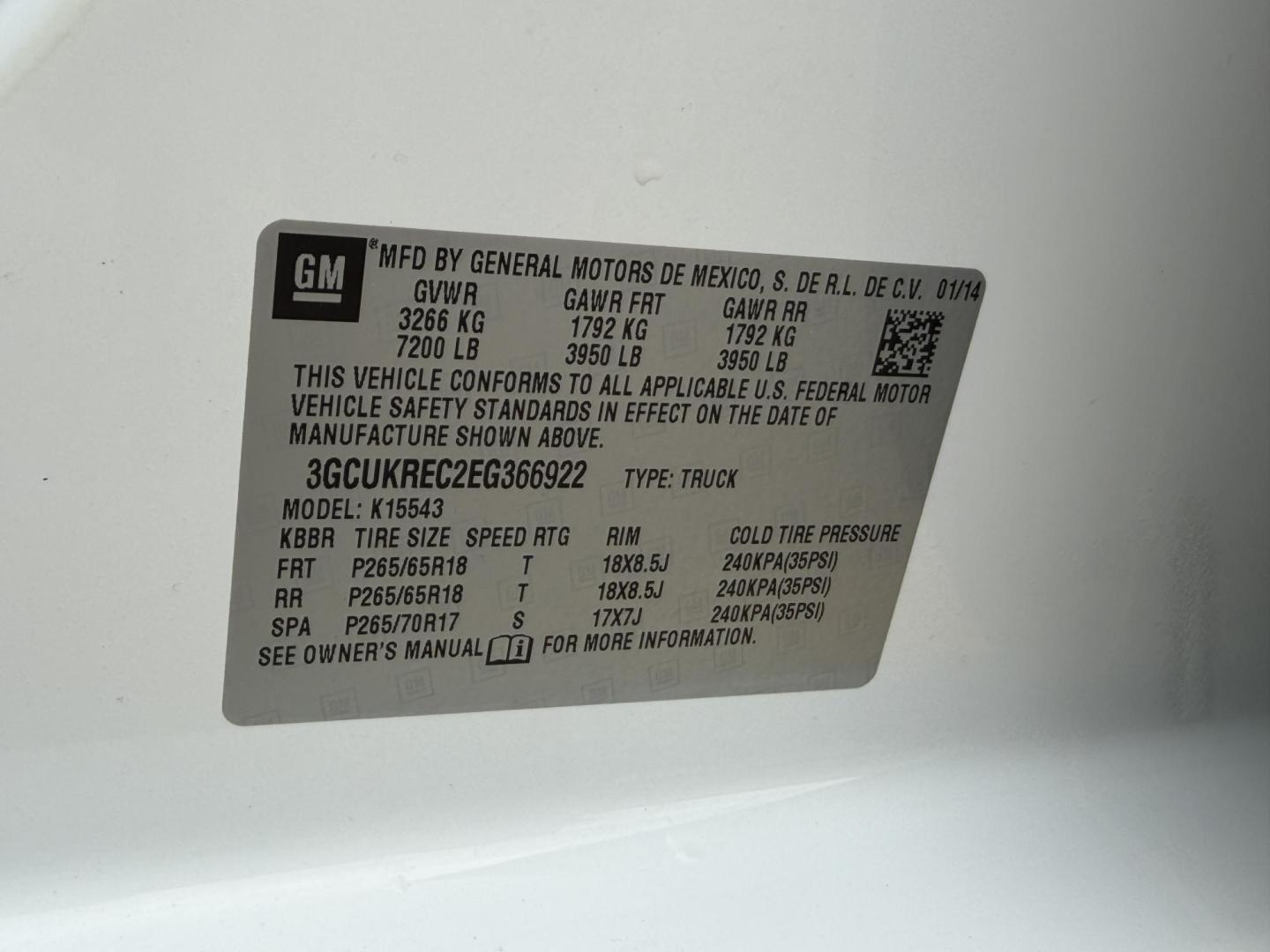 2014 WHITE /Gray Chevrolet Silverado 1500 1LT Crew Cab 4WD (3GCUKREC2EG) with an 5.3L V8 engine, Automatic transmission, located at 2990 Old Orchard Rd., Jackson, MO, 63755, 37.354214, -89.612106 - 2014 Chevrolet Silverado 1500 LT 1-Owner 60xxx miles 4x4 5.3L V8 Automatic Backup Camera Power Driver Seat Bluetooth Remote Start Cruise Power Windows/Locks/Mirrors We have financing available and we accept trades! Fill out a credit application on our website or come by today! If you ha - Photo#41