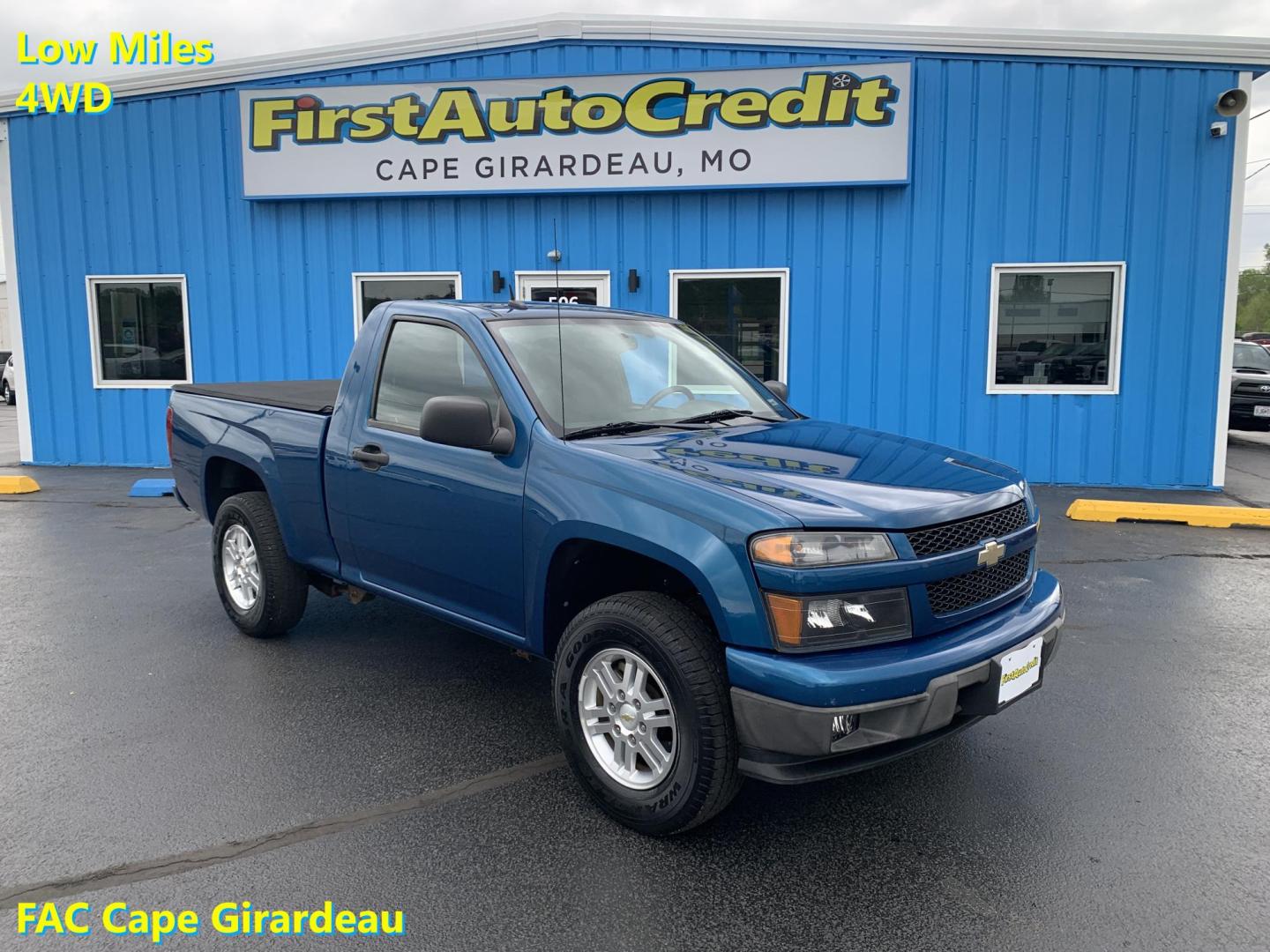2011 BLUE /BLACK Chevrolet Colorado 1LT 4WD (1GCGTCF98B8) with an 2.9L L4 DOHC 16V engine, Automatic transmission, located at 506 S. Kingshighway, Cape Girardeau, MO, 63703, (573) 235-5000, 37.294991, -89.553635 - 2011 Chevrolet Colorado 1LT 4WD 68,xxx miles Low Miles! 4WD Cruise Bed Cover Power Windows/Locks/Mirrors We have financing available and we accept trades! Fill out a credit application on our website or come by today! If you have any questions, give us a call at (573) 235-5000 or visit our - Photo#0