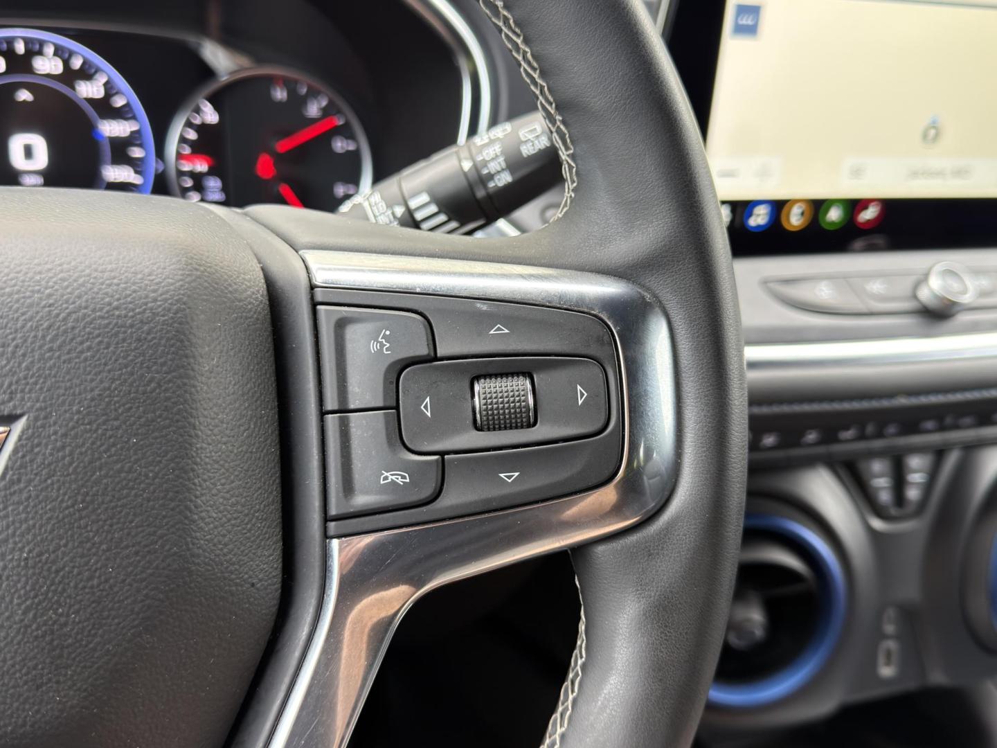 2023 GRAY /Blue Chevrolet Blazer RS (3GNKBERSXPS) with an 3.6L V6 engine, Automatic transmission, located at 2990 Old Orchard Rd., Jackson, MO, 63755, 37.354214, -89.612106 - 2023 Chevrolet Blazer RS 41xxx miles Front Wheel Drive 3.6L V6 Automatic Leather Navigation Backup Camera Power/Heated Seats Heated Steering Wheel Bluetooth Remote Start Cruise Power Windows/Locks/Mirrors We have financing available and we accept trades! Fill out a credit application o - Photo#26