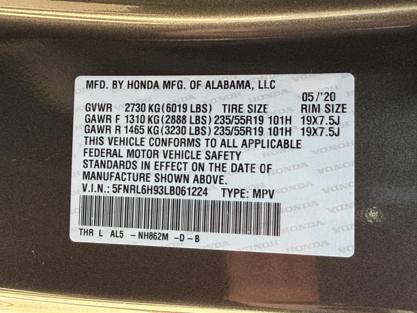 2020 BROWN /Brown Honda Odyssey Elite (5FNRL6H93LB) with an 3.5L V6 engine, Automatic transmission, located at 2990 Old Orchard Rd., Jackson, MO, 63755, 37.354214, -89.612106 - 2020 Honda Odyssey Elite 1-Owner 122xxx miles Front Wheel Drive 3.5L V6 Automatic Leather 3rd Row Rear Entertainment Navigation Power/Heated/Cooled Seats Heated Steering Wheel Backup Camera Sunroof Bluetooth Remote Start Cruise Power Windows/Locks/Mirrors We have financing availabl - Photo#56
