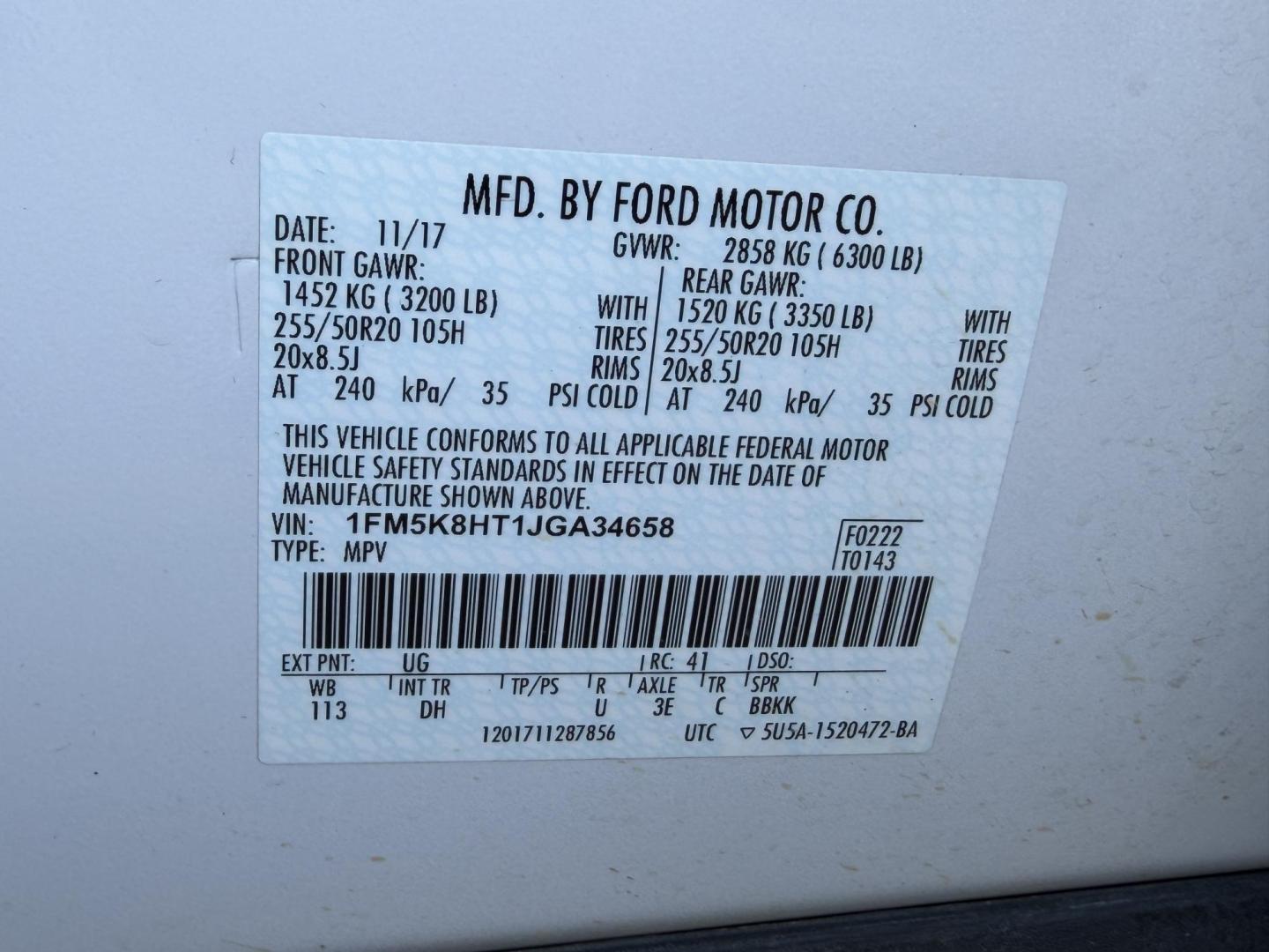 2018 WHITE /Black Ford Explorer Platinum 4WD (1FM5K8HT1JG) with an 3.5L V6 engine, Automatic transmission, located at 2990 Old Orchard Rd., Jackson, MO, 63755, 37.354214, -89.612106 - 2018 Ford Explorer Platinum 110xxx miles 4 Wheel Drive 3.5L V6 Automatic Leather 3rd Row Navigation Power/Heated/Cooled Seats Heated Rear Seats Heated Steering Wheel Backup Camera Sunroof Bluetooth Remote Start Cruise Power Windows/Locks/Mirrors We have financing available and we ac - Photo#53