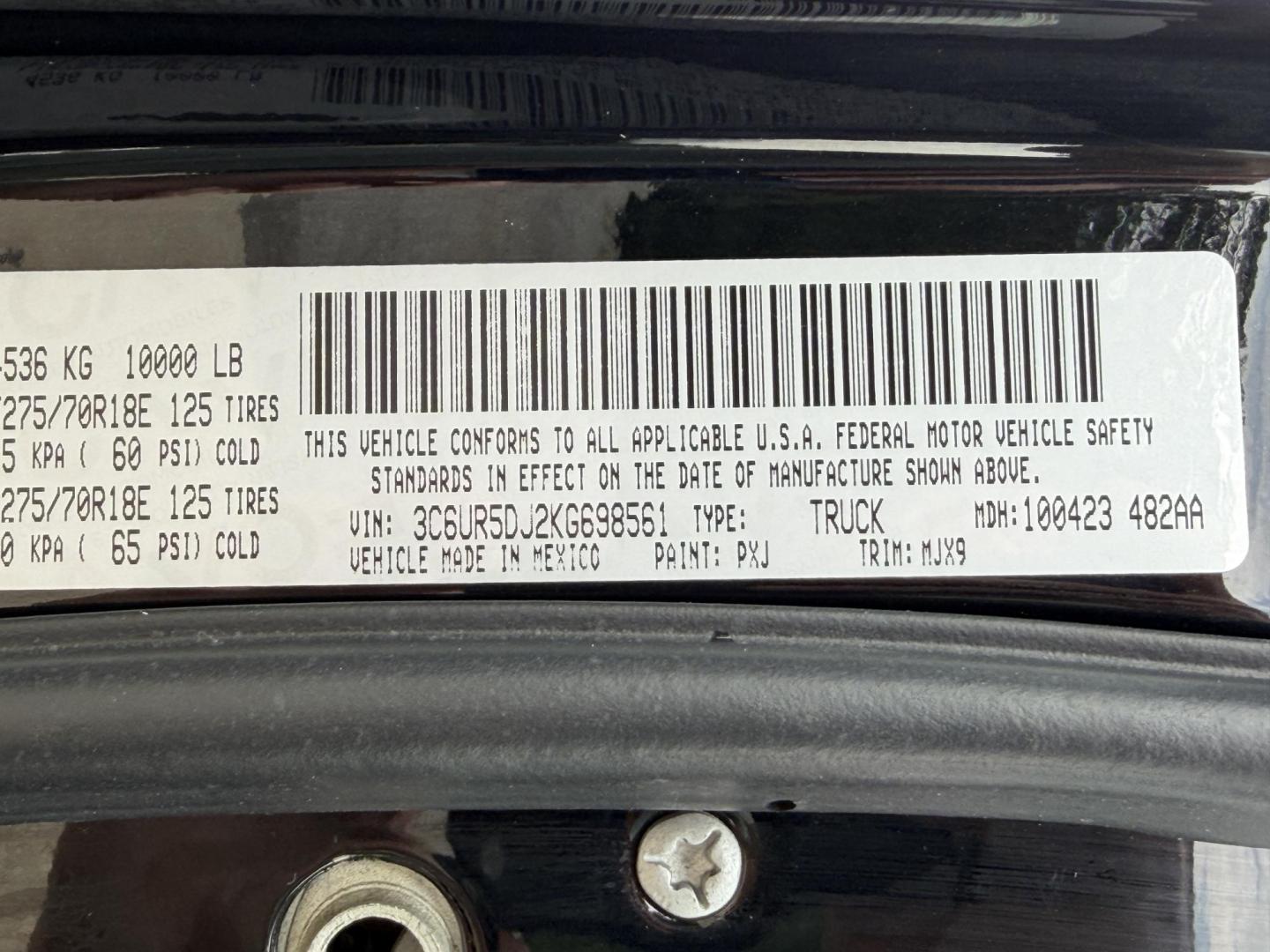 2019 BLACK /Gray RAM 2500 Big Horn Crew Cab 4WD (3C6UR5DJ2KG) with an 6.4L V8 engine, Automatic transmission, located at 2990 Old Orchard Rd., Jackson, MO, 63755, 37.354214, -89.612106 - 2019 Ram 2500HD Big Horn 65xxx miles 4x4 6.4L V8 Automatic Backup Camera Power Driver Seat Heated Seats Heated Steering Wheel Bluetooth Remote Start Cruise Power Windows/Locks/Mirrors We have financing available and we accept trades! Fill out a credit application on our website or come - Photo#48