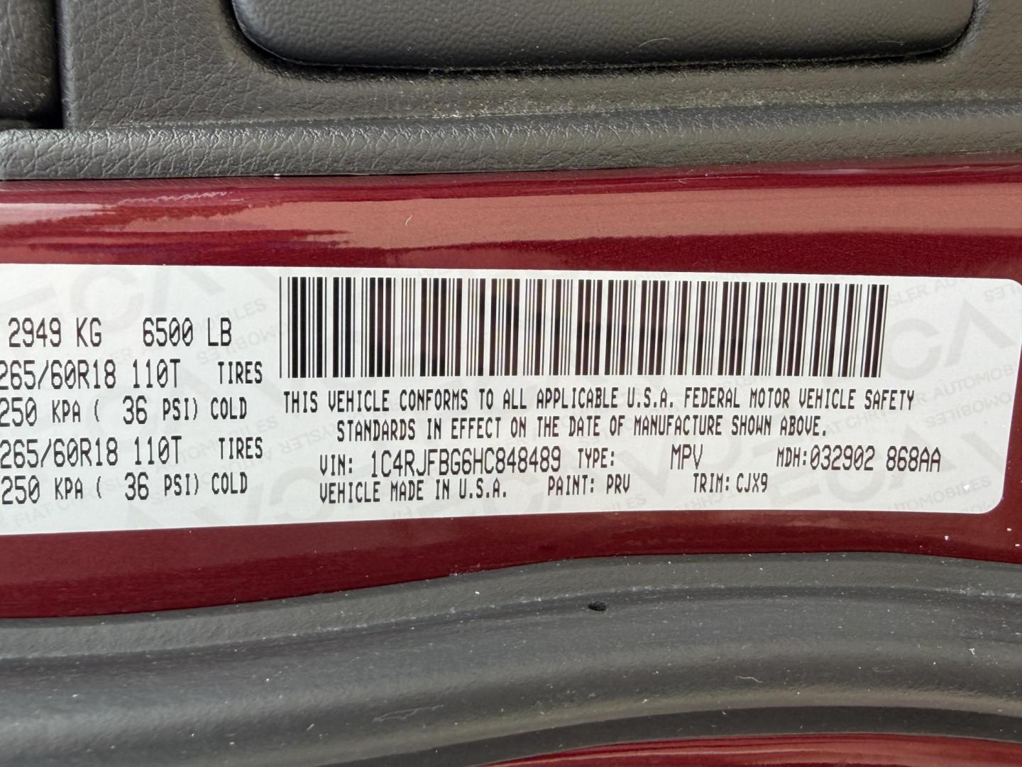 2017 MAROON /Black Jeep Grand Cherokee Limited 4WD (1C4RJFBG6HC) with an 3.6L V6 engine, Automatic transmission, located at 2990 Old Orchard Rd., Jackson, MO, 63755, 37.354214, -89.612106 - 2017 Jeep Grand Cherokee Limited 125xxx miles 4 Wheel Drive 3.6L V6 Automatic Leather Backup Camera Power/Heated Seats Heated Rear Seats Heated Steering Wheel Bluetooth Remote Start Cruise Power Windows/Locks/Mirrors We have financing available and we accept trades! Fill out a credit a - Photo#48