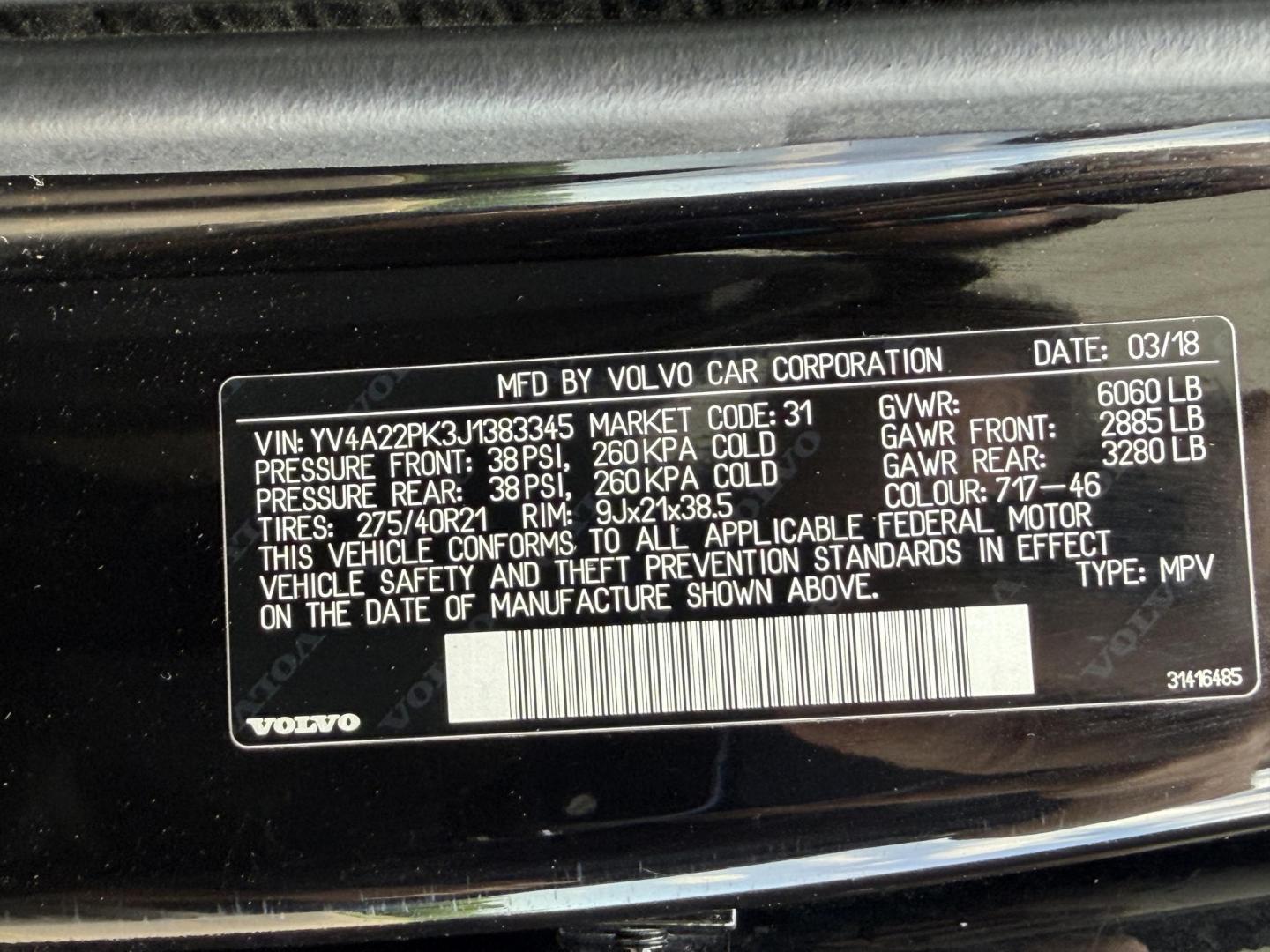 2018 BLACK /Black Volvo XC90 T6 Momentum AWD (YV4A22PK3J1) with an 2.0L 4 Cyl. engine, Automatic transmission, located at 2990 Old Orchard Rd., Jackson, MO, 63755, 37.354214, -89.612106 - 2018 Volvo XC90 T6 Momentum 108xxx miles All Wheel Drive 2.0L 4 Cyl. Automatic Leather 3rd Row Navigation Power/Heated Seats Heated Steering Wheel Backup Camera Sunroof Bluetooth Cruise Power Windows/Locks/Mirrors We have financing available and we accept trades! Fill out a credit app - Photo#51
