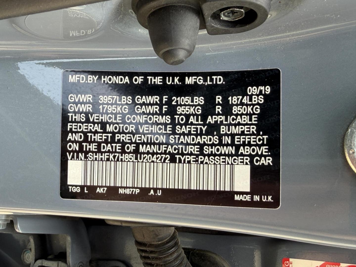 2020 BLUE /Black Honda Civic EX-L (SHHFK7H85LU) with an 1.5L 4 Cyl. Turbo engine, CVT transmission, located at 2990 Old Orchard Rd., Jackson, MO, 63755, 37.354214, -89.612106 - 2020 Honda Civic EX-L 85xxx miles Front Wheel Drive 1.5L 4 Cyl. Turbo Automatic Leather Backup Camera Heated Seats Power Driver Seat Sunroof Bluetooth Remote Start Cruise Power Windows/Locks/Mirrors We have financing available and we accept trades! Fill out a credit application on our - Photo#46