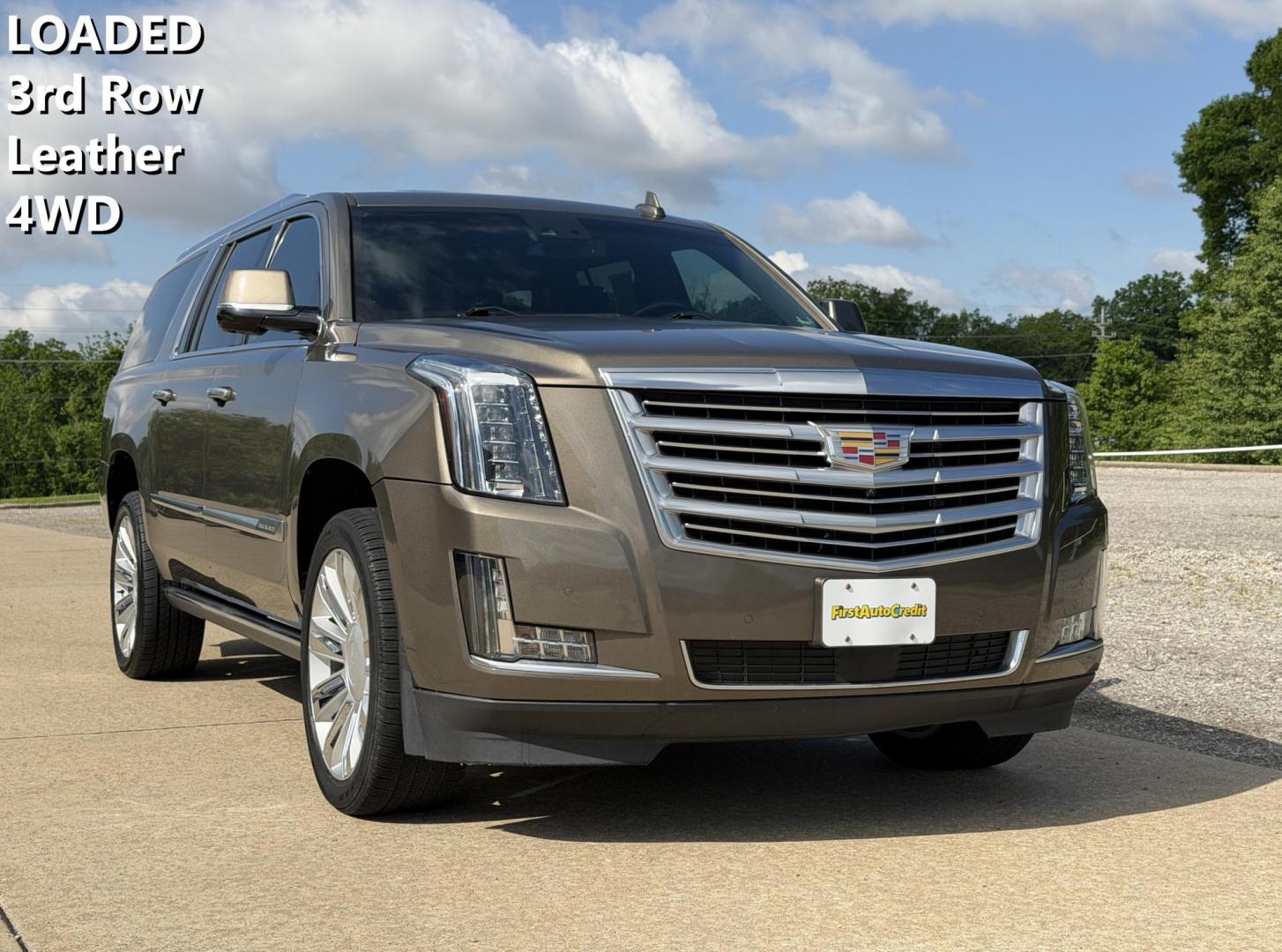 2016 BROWN /Brown Cadillac Escalade ESV Platinum 4WD (1GYS4KKJ9GR) with an 6.2L V8 engine, Automatic transmission, located at 2990 Old Orchard Rd., Jackson, MO, 63755, 37.354214, -89.612106 - 2016 Cadillac Escalade ESV Platinum 87xxx miles 4 Wheel Drive 6.2L V8 Automatic Leather 3rd Row Rear Entertainment Navigation Power/Heated/Cooled Seats Heated Rear Seats Heated Steering Wheel Backup Camera Sunroof Bluetooth Power Running Boards Remote Start Cruise Power Windows/Loc - Photo#0