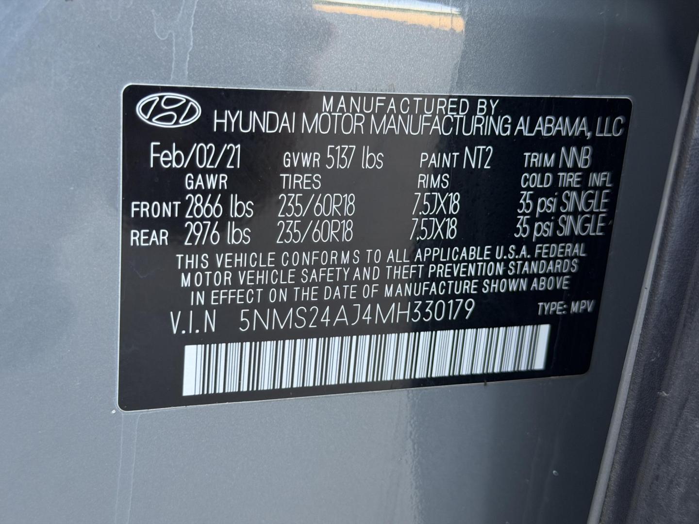 2021 GRAY /Black Hyundai Santa Fe SEL (5NMS24AJ4MH) with an 2.5L 4 Cyl. engine, Automatic transmission, located at 2990 Old Orchard Rd., Jackson, MO, 63755, 37.354214, -89.612106 - ** SALVAGE TITLE ** 2021 Hyundai Santa Fe SEL 1-Owner 93xxx miles Front Wheel Drive 2.5L 4 Cyl. Automatic Backup Camera Power Driver Seat Heated Seats Bluetooth Remote Start Cruise Power Windows/Locks/Mirrors We have financing available and we accept trades! Fill out a credit applicati - Photo#48