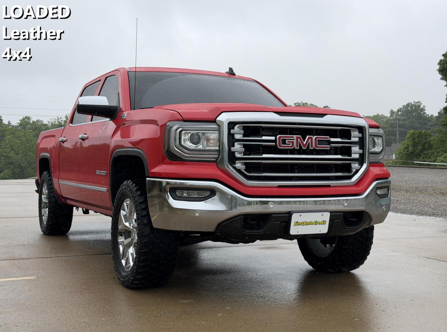 2017 RED /Tan GMC Sierra 1500 SLT Crew Cab 4WD (3GTU2NEC3HG) with an 5.3L V8 engine, Automatic transmission, located at 2990 Old Orchard Rd., Jackson, MO, 63755, 37.354214, -89.612106 - 2017 GMC Sierra 1500 SLT 160xxx miles 4x4 5.3L V8 Automatic Leather Navigation Power/Heated Seats Heated Steering Wheel Backup Camera Bluetooth Remote Start Cruise Power Windows/Locks/Mirrors We have financing available and we accept trades! Fill out a credit application on our website - Photo#0