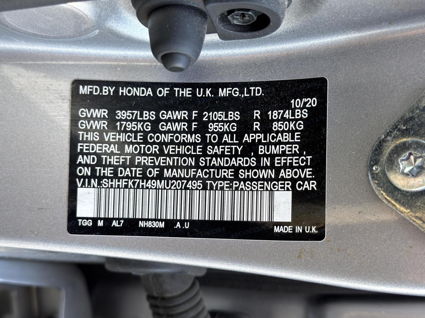 2021 SILVER /Black Honda Civic Sport Hatchback CVT (SHHFK7H49MU) with an 1.5L 4 Cyl. engine, CVT transmission, located at 2990 Old Orchard Rd., Jackson, MO, 63755, 37.354214, -89.612106 - 2021 Honda Civic Sport 86xxx miles Front Wheel Drive 1.5L 4 Cyl. Automatic Backup Camera Bluetooth Remote Start Cruise Power Windows/Locks/Mirrors We have financing available and we accept trades! Fill out a credit application on our website or come by today! If you have any questions, gi - Photo#48