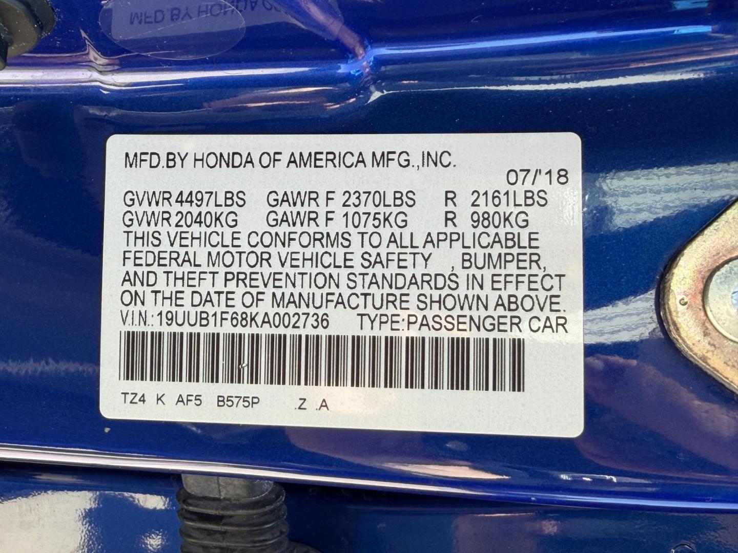 2019 BLUE /Black Acura TLX A-Spec 2.4L (19UUB1F68KA) with an 2.4L 4 Cyl. engine, Automatic transmission, located at 2990 Old Orchard Rd., Jackson, MO, 63755, 37.354214, -89.612106 - 2019 Acura TLX A-Spec 90xxx miles Front Wheel Drive 2.4L 4 Cyl. Automatic Navigation Power/Heated/Cooled Seats Backup Camera Sunroof Bluetooth Remote Start Cruise Power Windows/Locks/Mirrors We have financing available and we accept trades! Fill out a credit application on our website o - Photo#53