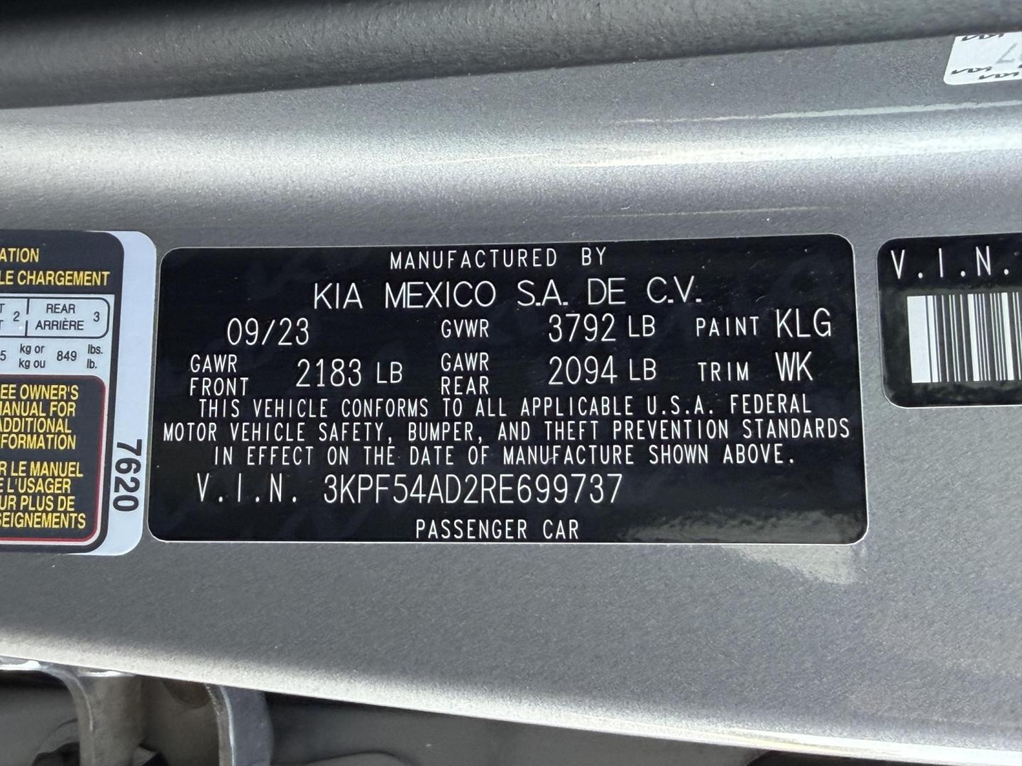 2024 GRAY /Black Kia Forte GT Line (3KPF54AD2RE) with an 2.0L 4 Cyl. engine, CVT transmission, located at 2990 Old Orchard Rd., Jackson, MO, 63755, 37.354214, -89.612106 - 2024 Kia Forte GT Line 1-Owner 41xxx miles Front Wheel Drive 2L 4 Cyl. Automatic Leather Navigation Power/Heated/Cooled Seats Backup Camera Sunroof Bluetooth Cruise Power Windows/Locks/Mirrors We have financing available and we accept trades! Fill out a credit application on our websit - Photo#48