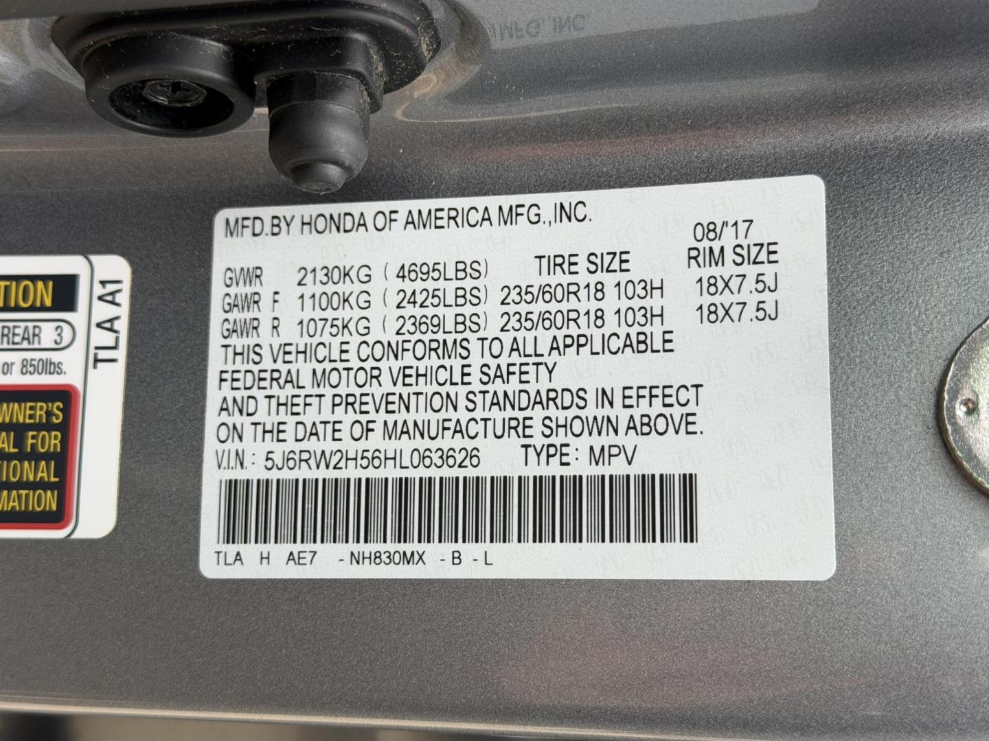 2017 SILVER /Gray Honda CR-V EX AWD (5J6RW2H56HL) with an 1.5L 4 Cyl. engine, CVT transmission, located at 2990 Old Orchard Rd., Jackson, MO, 63755, 37.354214, -89.612106 - 2017 Honda CR-V EX-L 117xxx miles All Wheel Drive 1.5L 4 Cyl. Automatic Backup Camera Power Driver Seat Heated Seats Sunroof Bluetooth Remote Start Cruise Power Windows/Locks/Mirrors We have financing available and we accept trades! Fill out a credit application on our website or come b - Photo#52