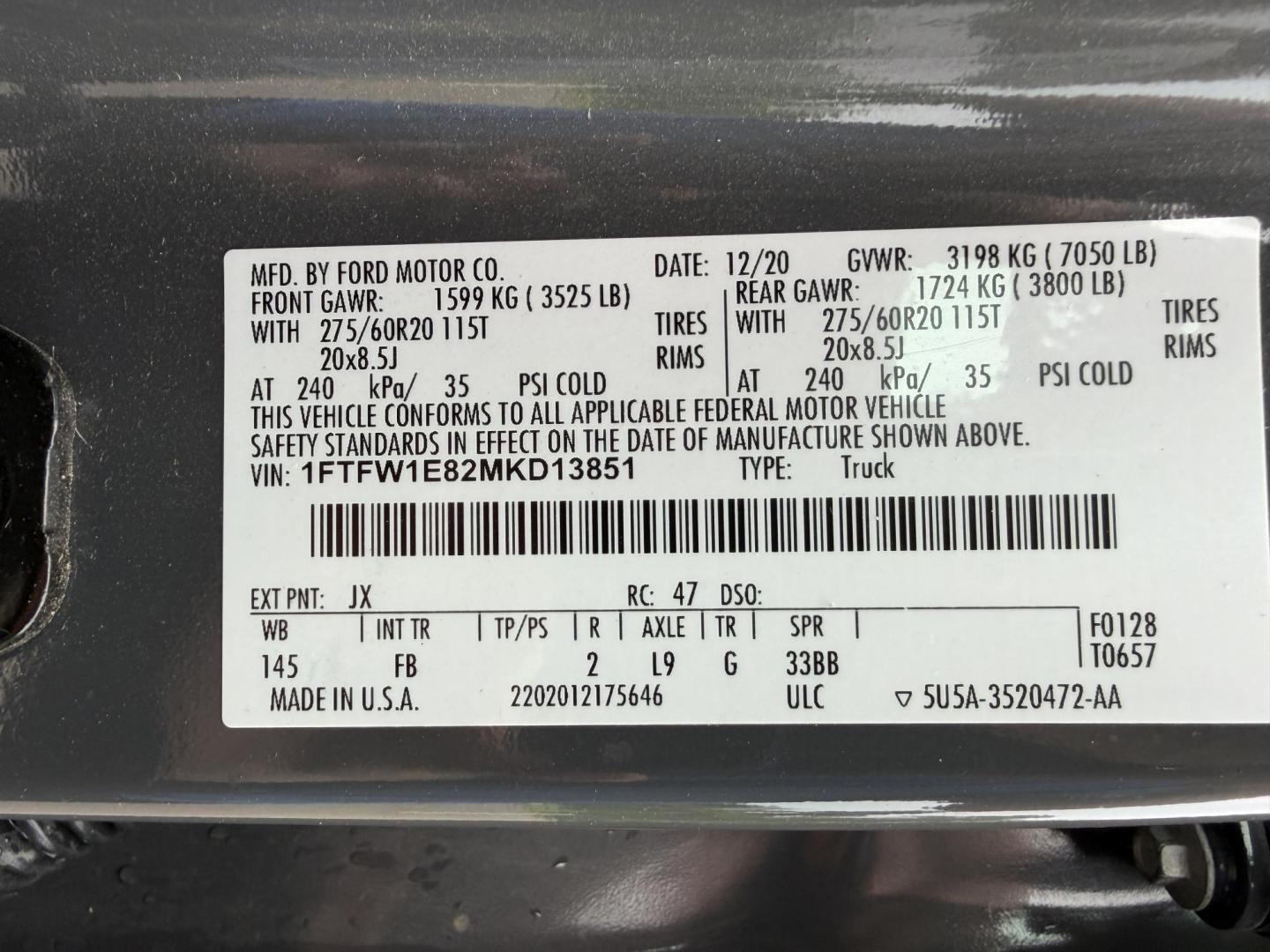 2021 GRAY /Black Ford F-150 XLTSuperCrew 5.5-ft. Bed 4WD (1FTFW1E82MK) with an 3.5L V6 engine, Automatic transmission, located at 2990 Old Orchard Rd., Jackson, MO, 63755, 37.354214, -89.612106 - 2021 Ford F-150 XLT 1-Owner 208xxx miles 4x4 3.5L V6 Automatic Leather Navigation Power/Heated Seats Backup Camera Sunroof Bluetooth Remote Start Cruise Power Windows/Locks/Mirrors We have financing available and we accept trades! Fill out a credit application on our website or come b - Photo#51