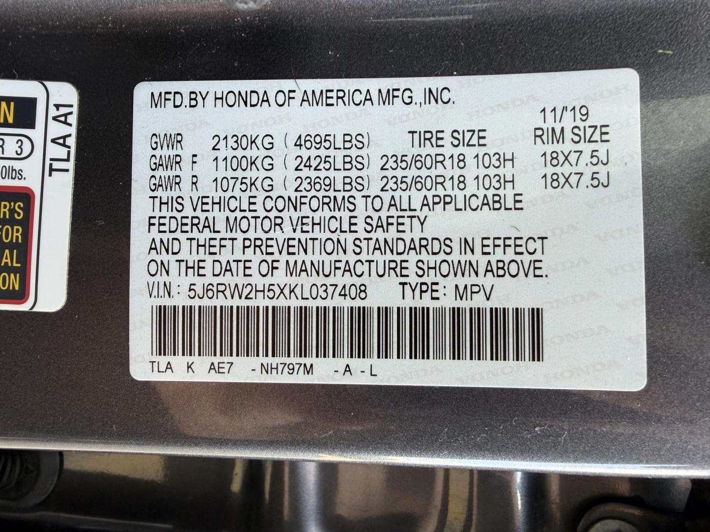 2019 GRAY /Black Honda CR-V EX AWD (5J6RW2H5XKL) with an 1.5L 4 Cyl. TURBO engine, CVT transmission, located at 2990 Old Orchard Rd., Jackson, MO, 63755, 37.354214, -89.612106 - 2019 Honda CR-V EX 1-Owner 128xxx miles All Wheel Drive 1.5L 4 Cyl. Automatic Backup Camera Power Driver Seat Heated Seats Sunroof Bluetooth Remote Start Cruise Power Windows/Locks/Mirrors We have financing available and we accept trades! Fill out a credit application on our website or - Photo#45